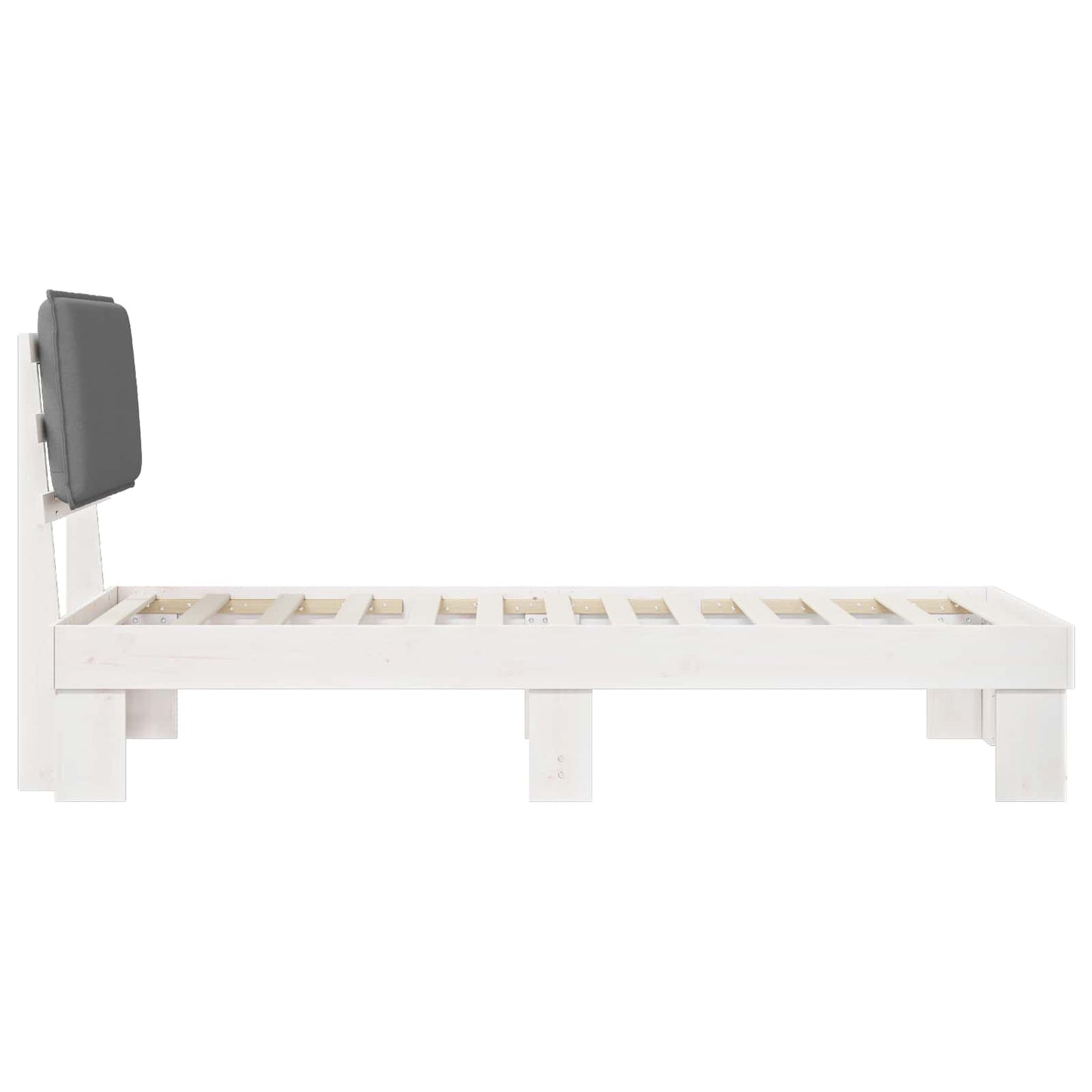 Bedframe met Gevoerd Hoofdgedeelte Lichtgrijs 90 x 190 cm is nu te koop bij PeponiXL, paradijselijk wonen!