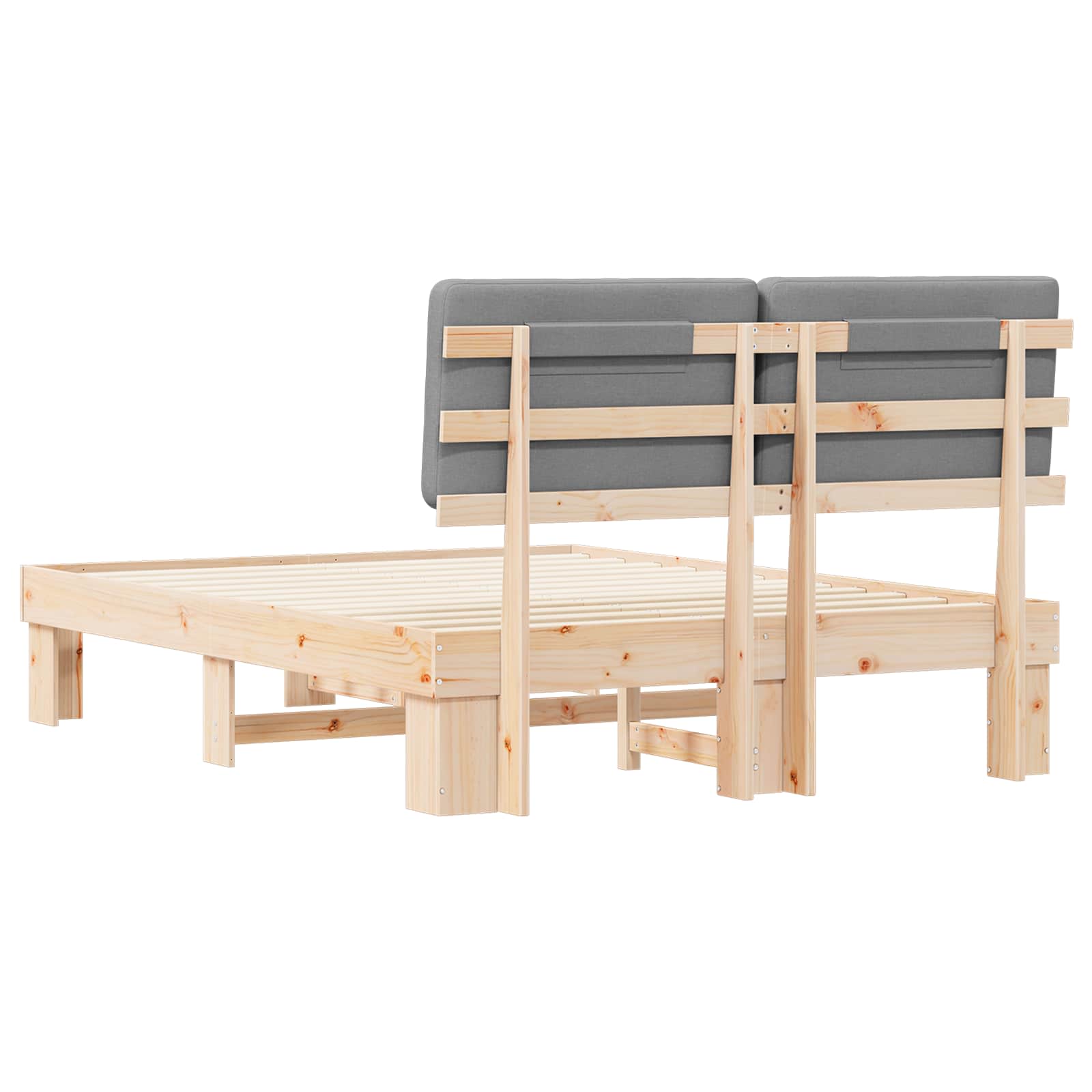 Bedframe met Gevoerd Hoofdgedeelte Lichtgrijs 160 x 200 cm is nu te koop bij PeponiXL, paradijselijk wonen!