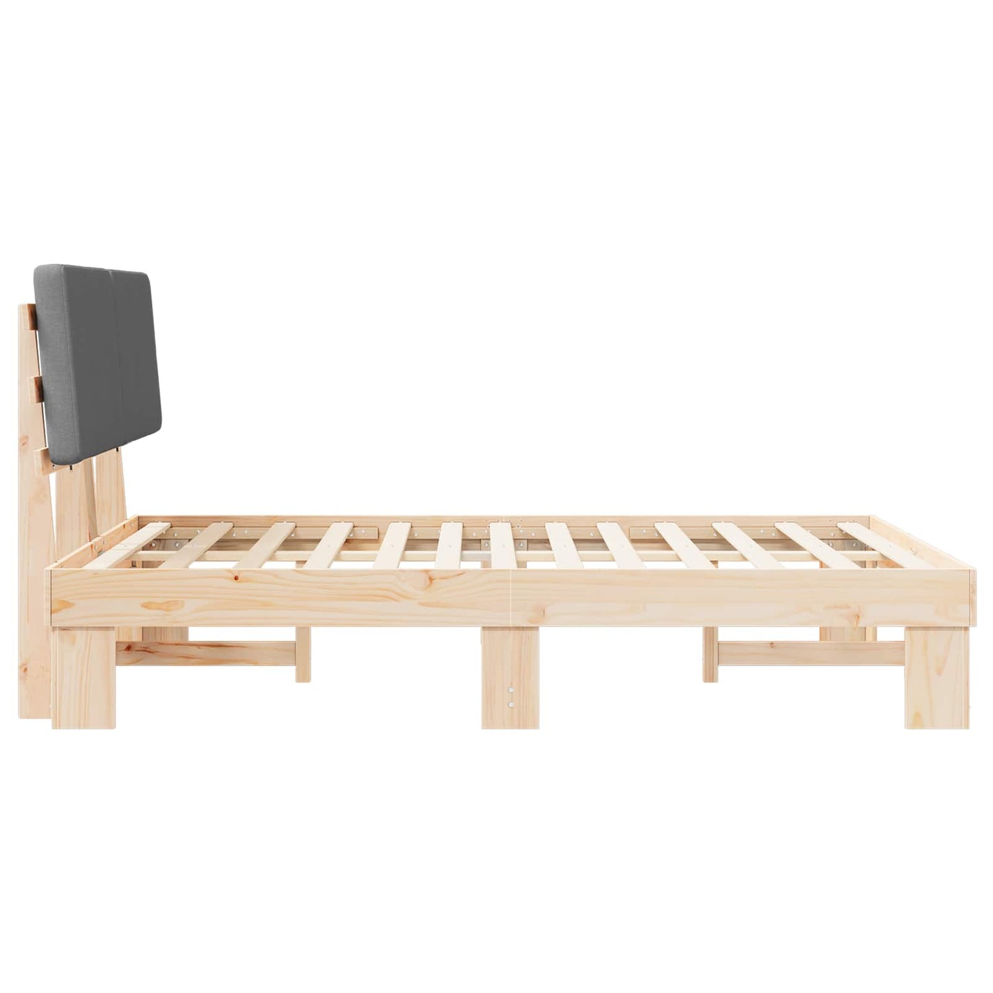 Bedframe met Gevoerd Hoofdgedeelte Donkergrijs 160 x 200 cm is nu te koop bij PeponiXL, paradijselijk wonen!