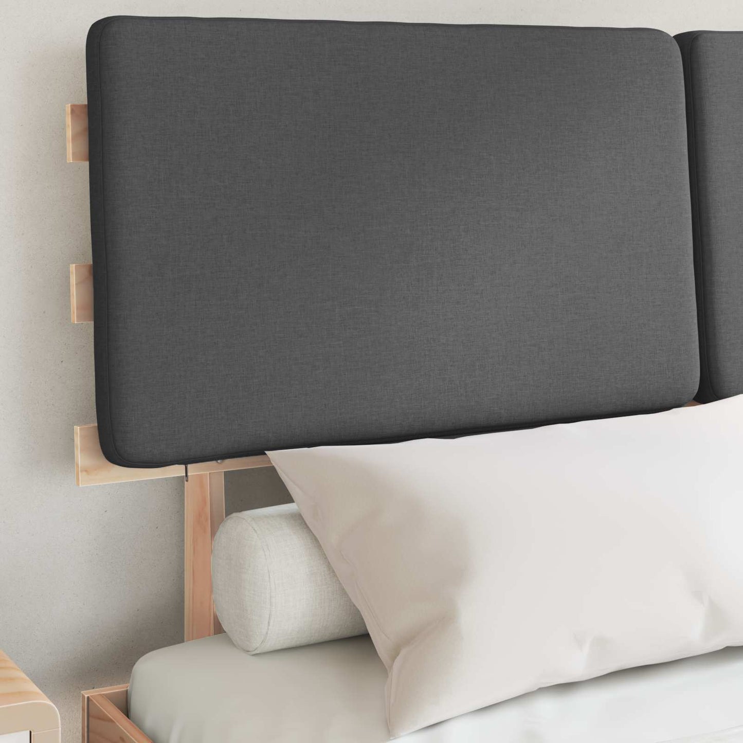 Bedframe met Gevoerd Hoofdgedeelte Donkergrijs 150 x 200 cm is nu te koop bij PeponiXL, paradijselijk wonen!