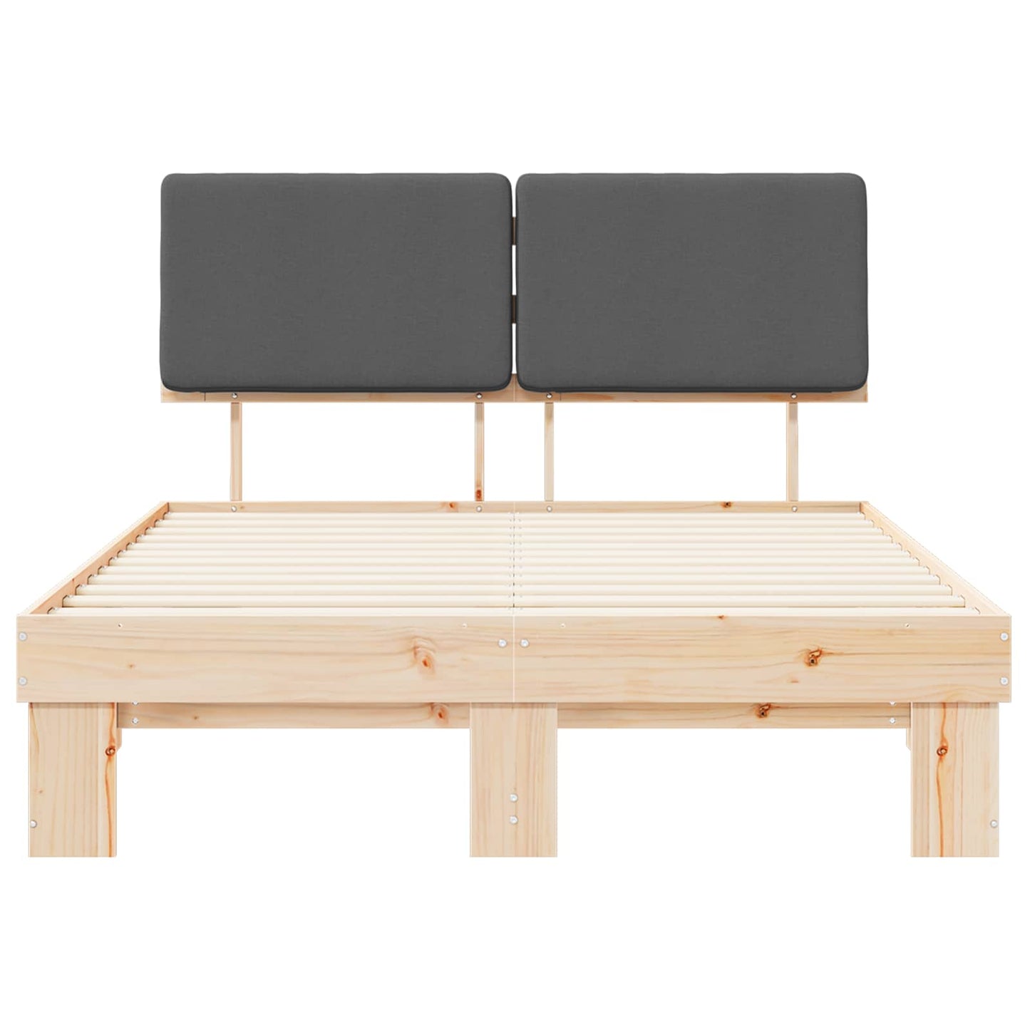 Bedframe met Gevoerd Hoofdgedeelte Donkergrijs 150 x 200 cm is nu te koop bij PeponiXL, paradijselijk wonen!