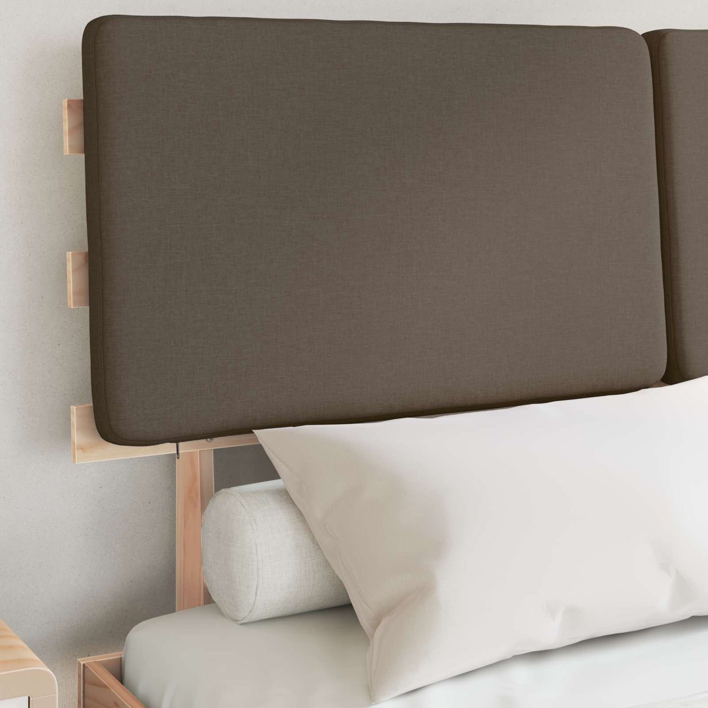 Bedframe met Gevoerd Hoofdgedeelte Taupe 140 x 200 cm is nu te koop bij PeponiXL, paradijselijk wonen!