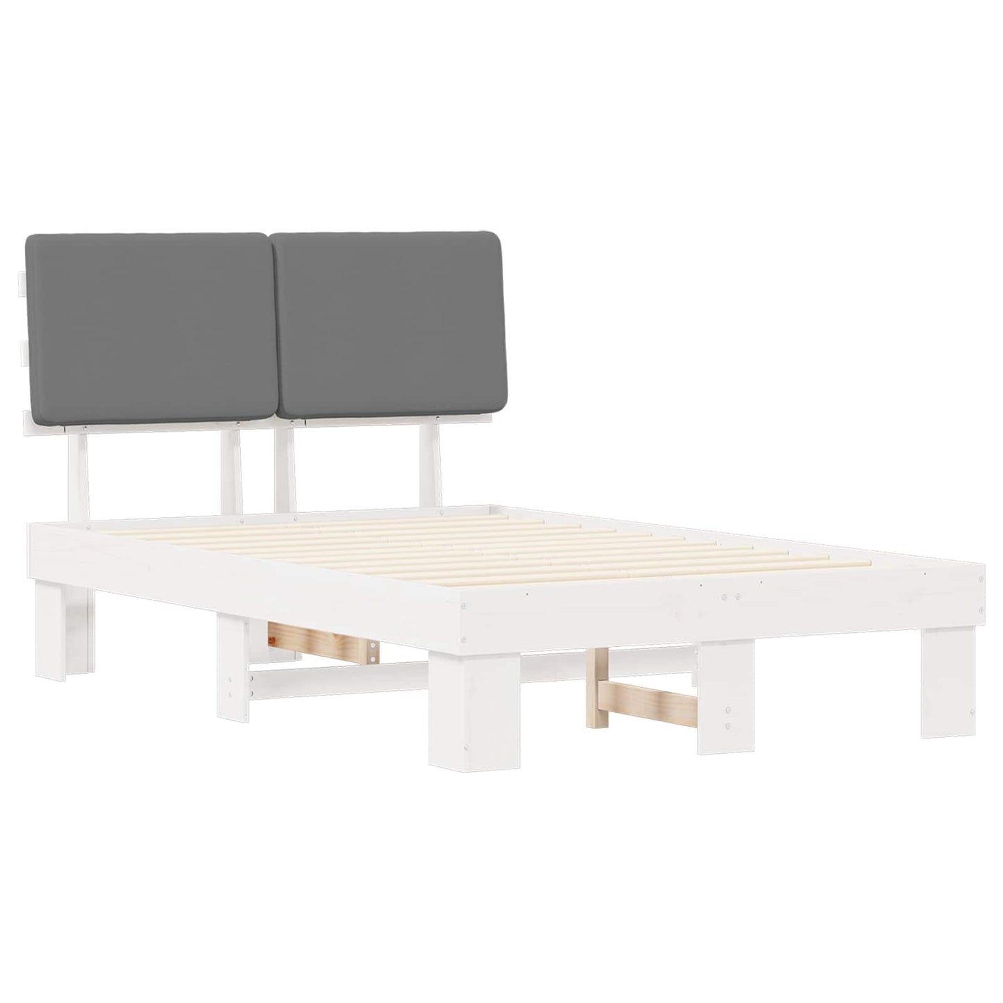 Bedframe met Gevoerd Hoofdgedeelte Lichtgrijs 120 x 200 cm is nu te koop bij PeponiXL, paradijselijk wonen!