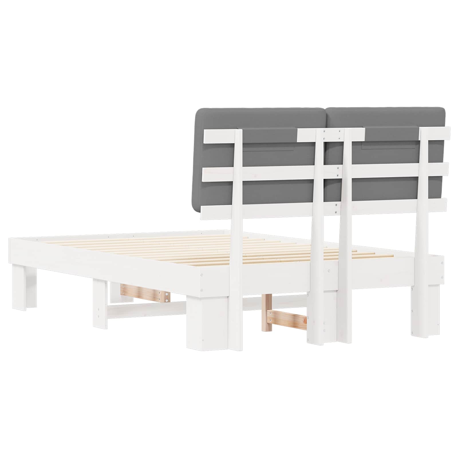 Bedframe met Gevoerd Hoofdgedeelte Lichtgrijs 120 x 200 cm is nu te koop bij PeponiXL, paradijselijk wonen!