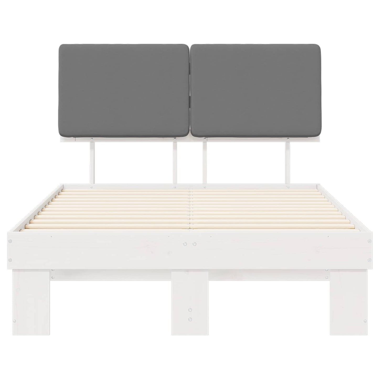 Bedframe met Gevoerd Hoofdgedeelte Lichtgrijs 120 x 200 cm is nu te koop bij PeponiXL, paradijselijk wonen!