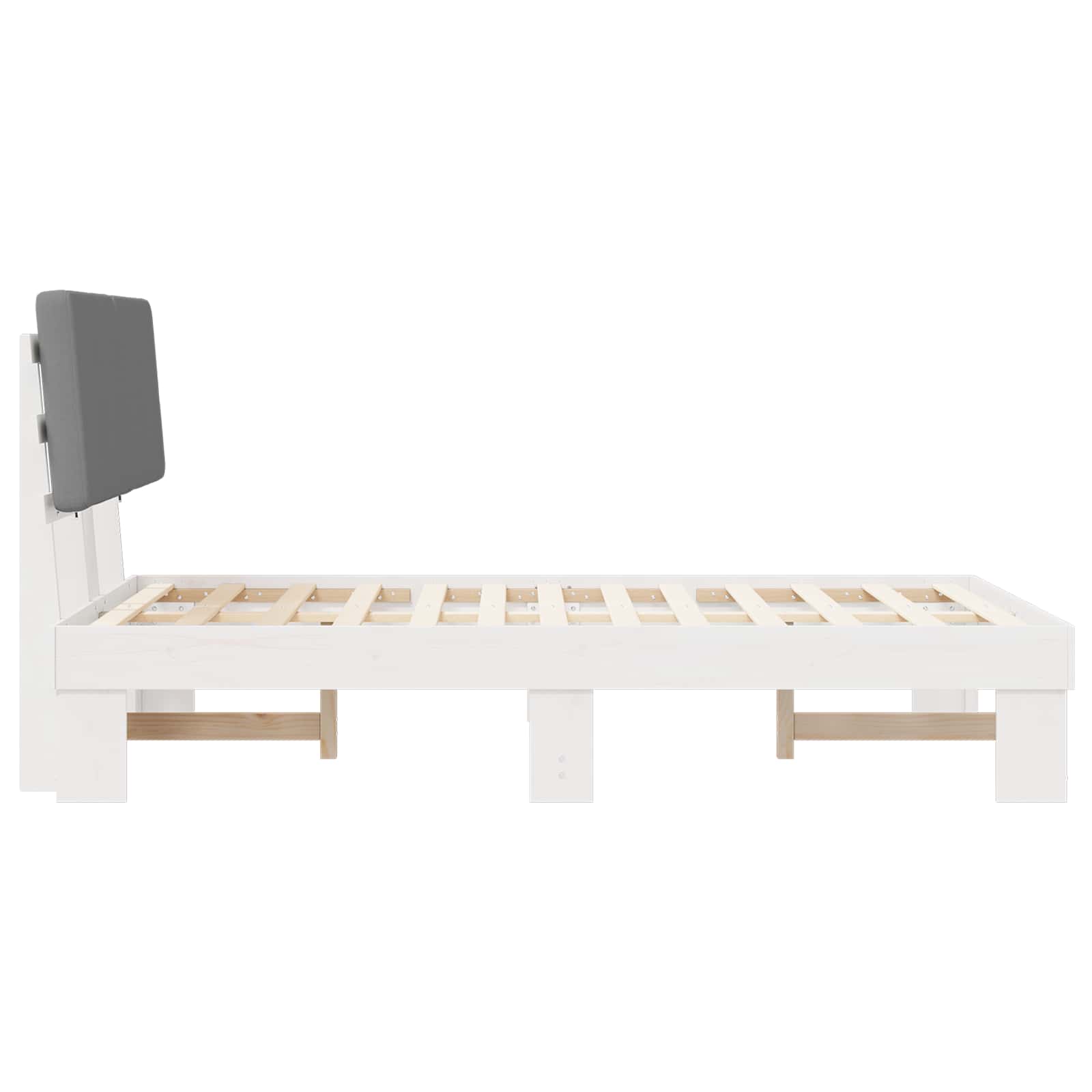 Bedframe met Gevoerd Hoofdgedeelte Lichtgrijs 120 x 200 cm is nu te koop bij PeponiXL, paradijselijk wonen!