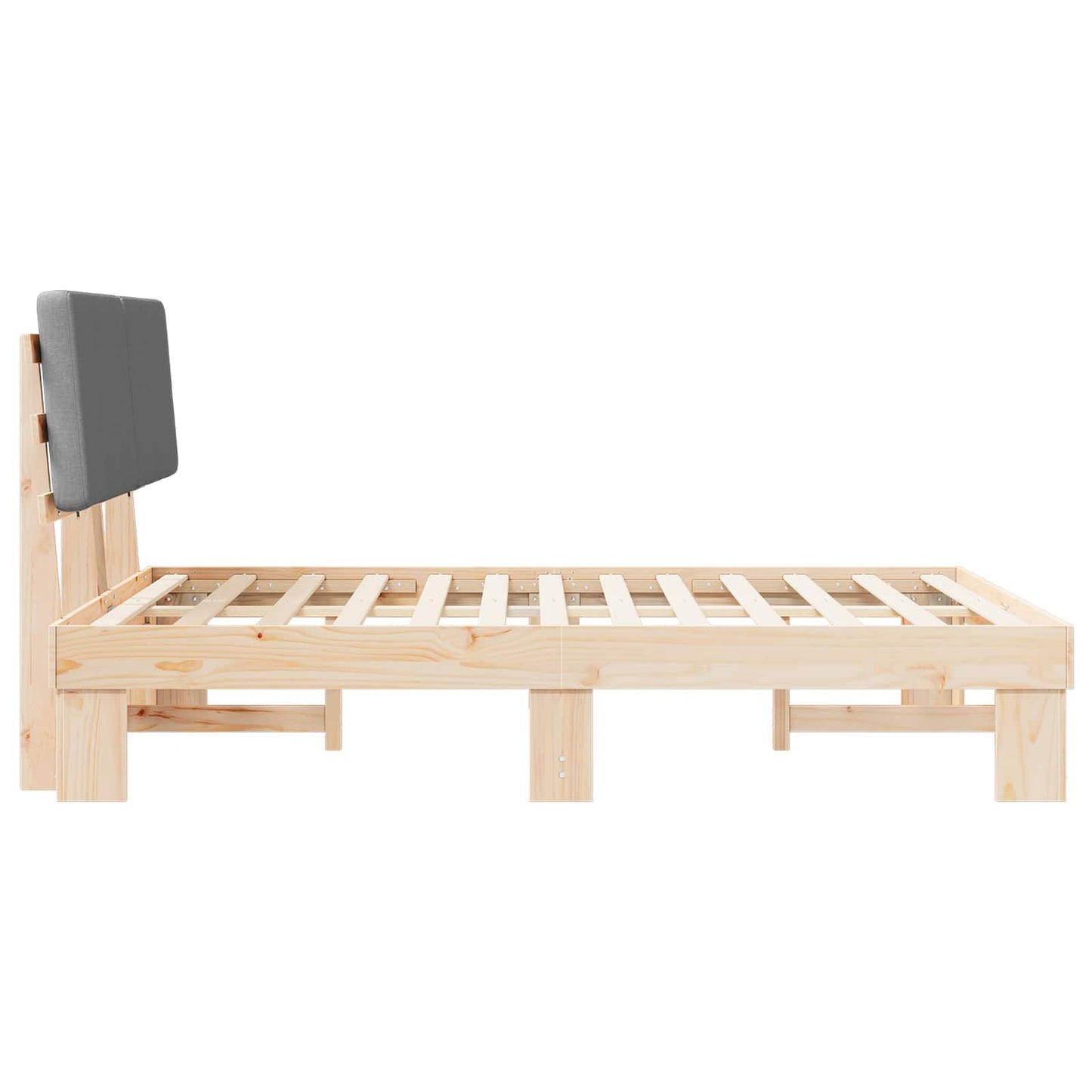 Bedframe met Gevoerd Hoofdgedeelte Lichtgrijs 120 x 190 cm is nu te koop bij PeponiXL, paradijselijk wonen!