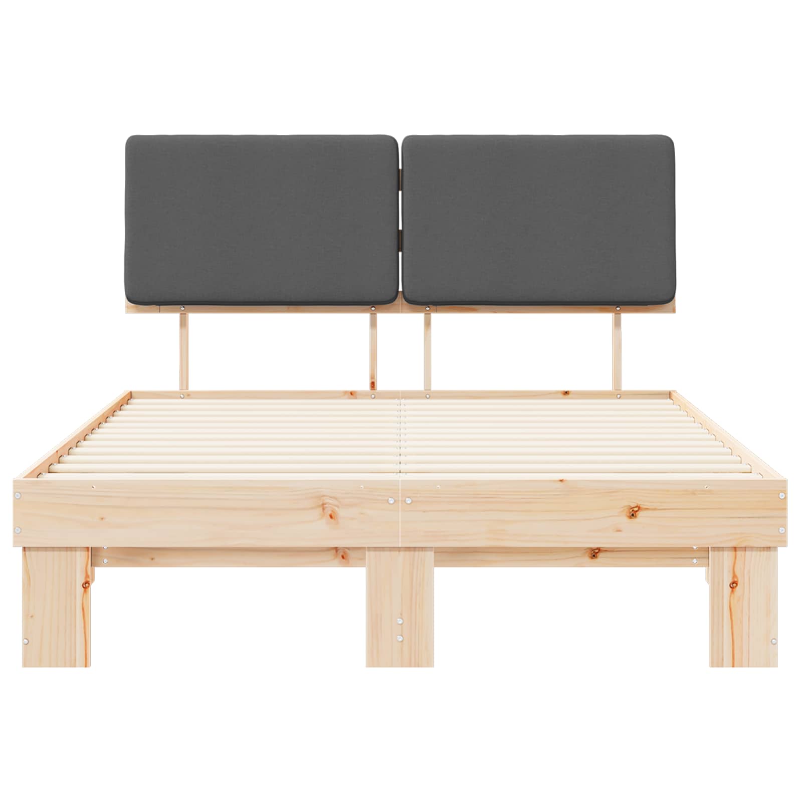 Bedframe met Gevoerd Hoofdgedeelte Donkergrijs 120 x 190 cm is nu te koop bij PeponiXL, paradijselijk wonen!