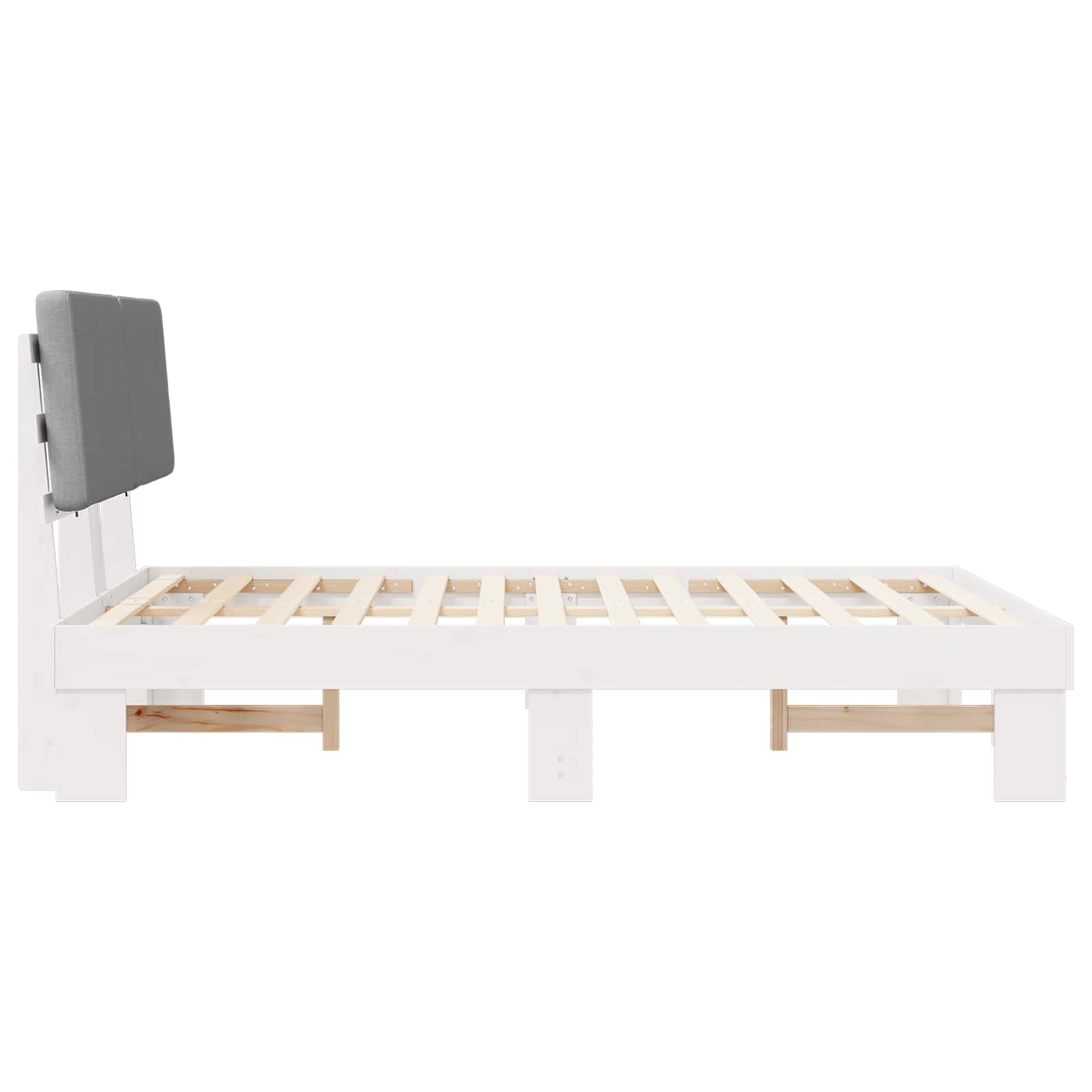 Bedframe met Gevoerd Hoofdgedeelte Lichtgrijs 120 x 190 cm is nu te koop bij PeponiXL, paradijselijk wonen!