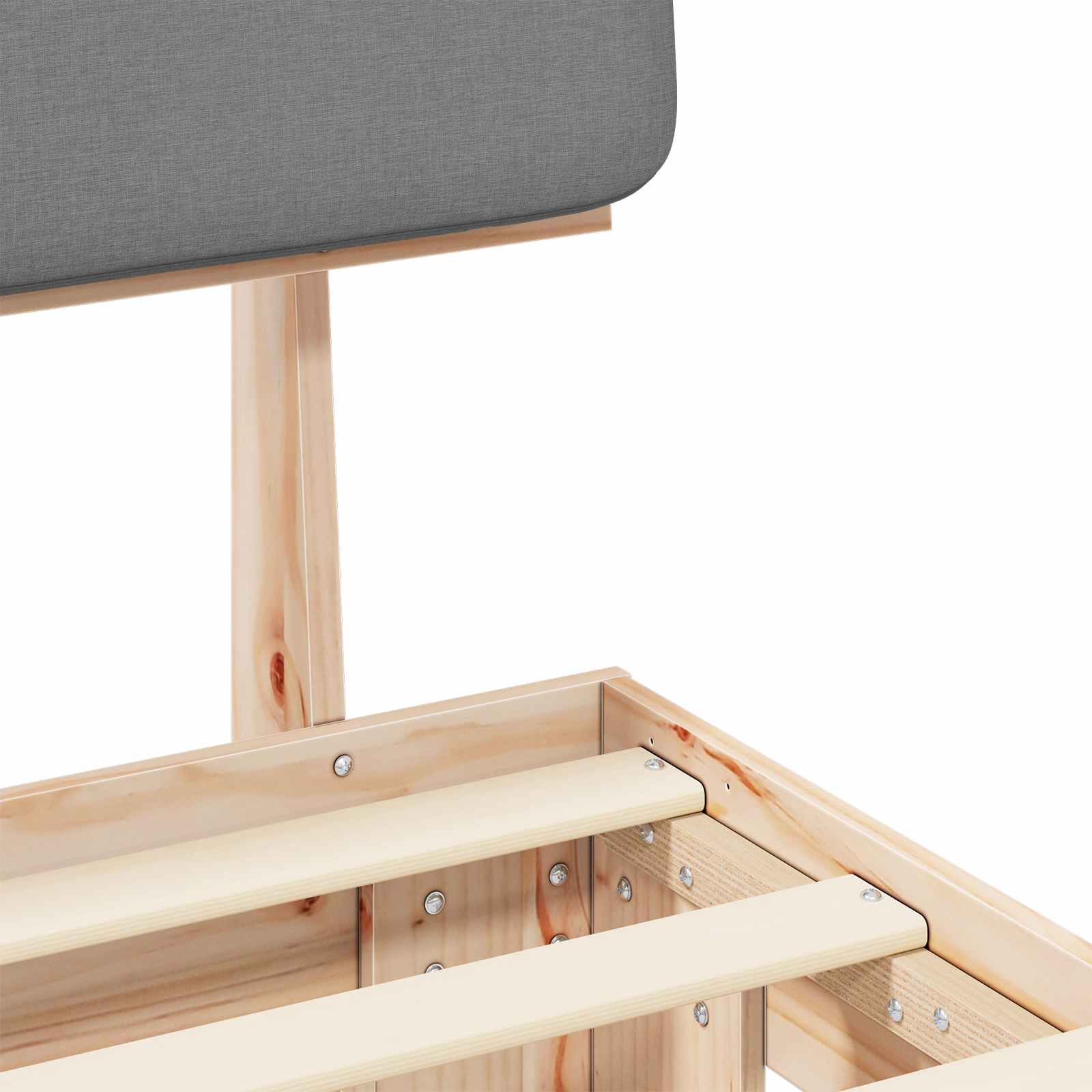 Bedframe met Gevoerd Hoofdgedeelte Lichtgrijs 100 x 200 cm is nu te koop bij PeponiXL, paradijselijk wonen!