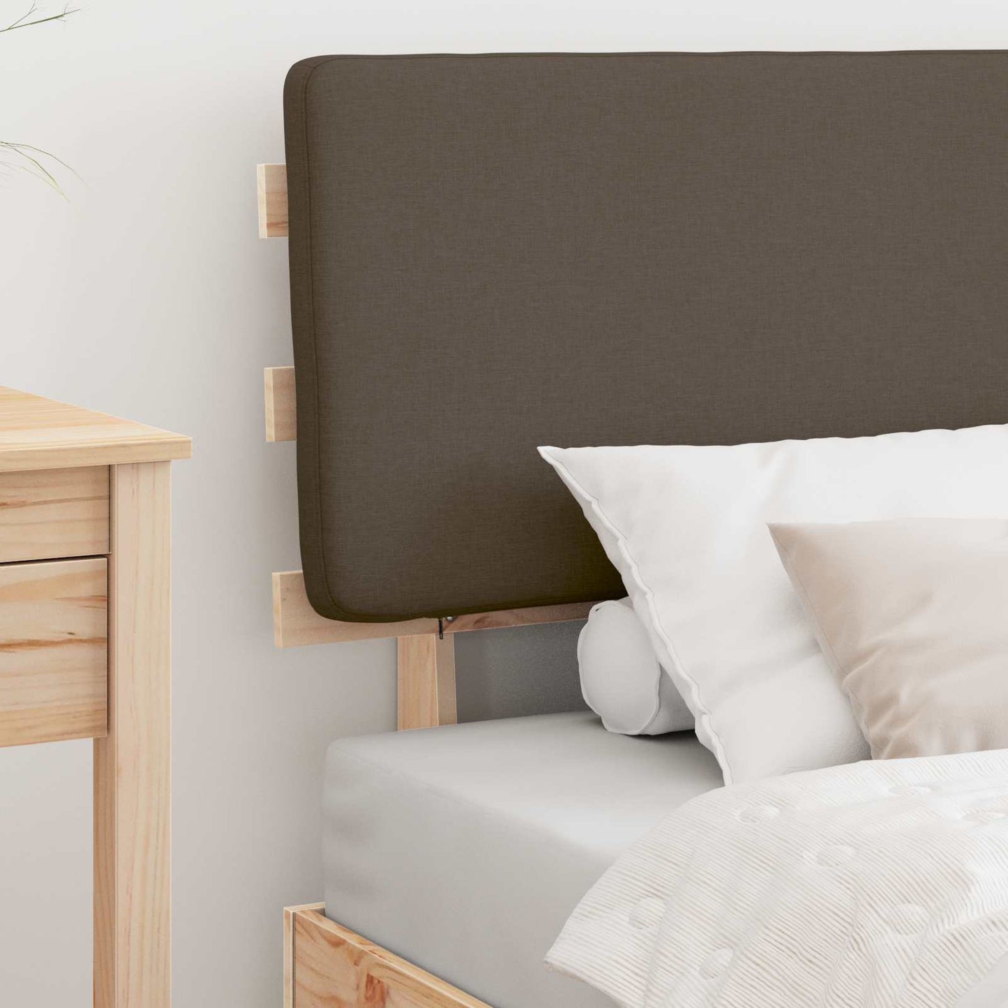 Bedframe met Gevoerd Hoofdgedeelte Taupe 80 x 200 cm is nu te koop bij PeponiXL, paradijselijk wonen!