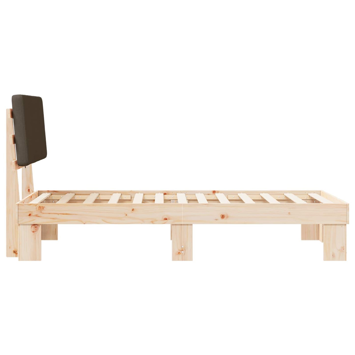Bedframe met Gevoerd Hoofdgedeelte Taupe 80 x 200 cm is nu te koop bij PeponiXL, paradijselijk wonen!