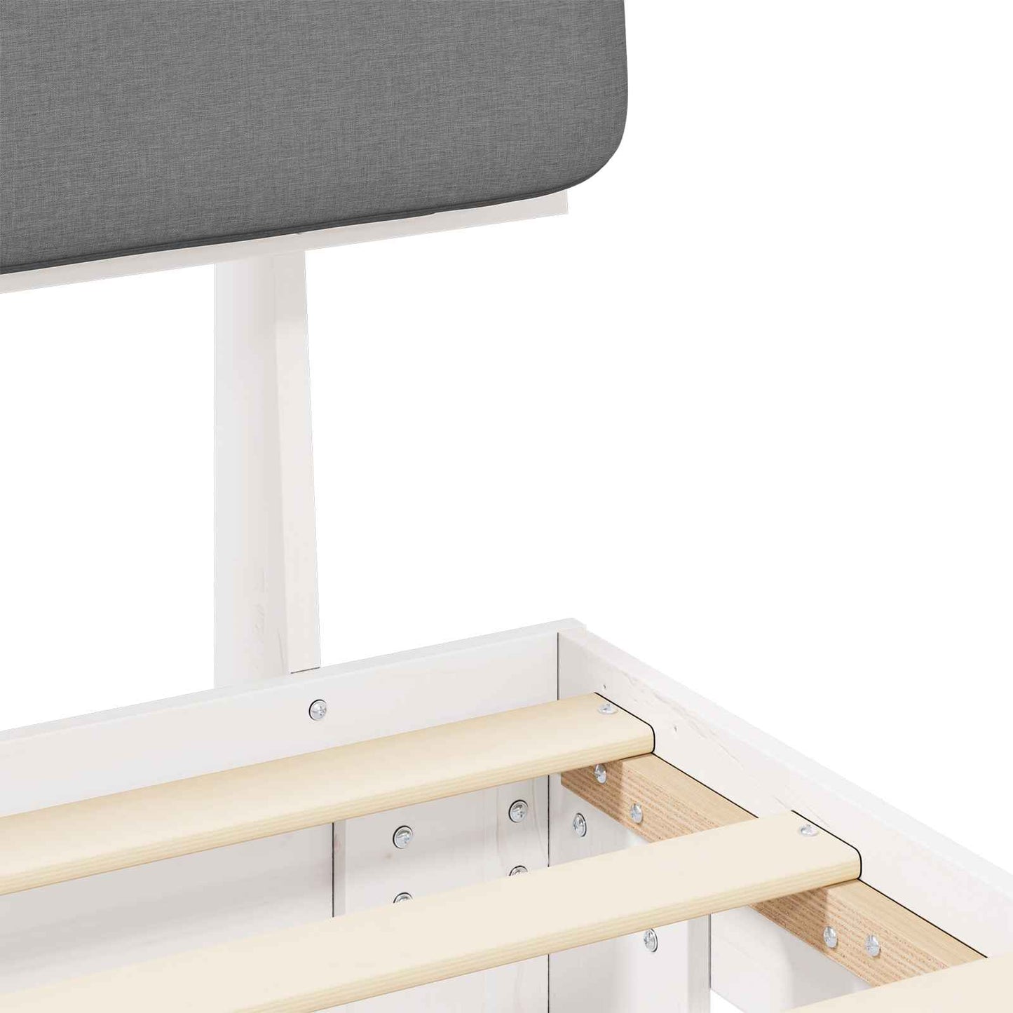 Bedframe met Gevoerd Hoofdgedeelte Lichtgrijs 80 x 200 cm is nu te koop bij PeponiXL, paradijselijk wonen!