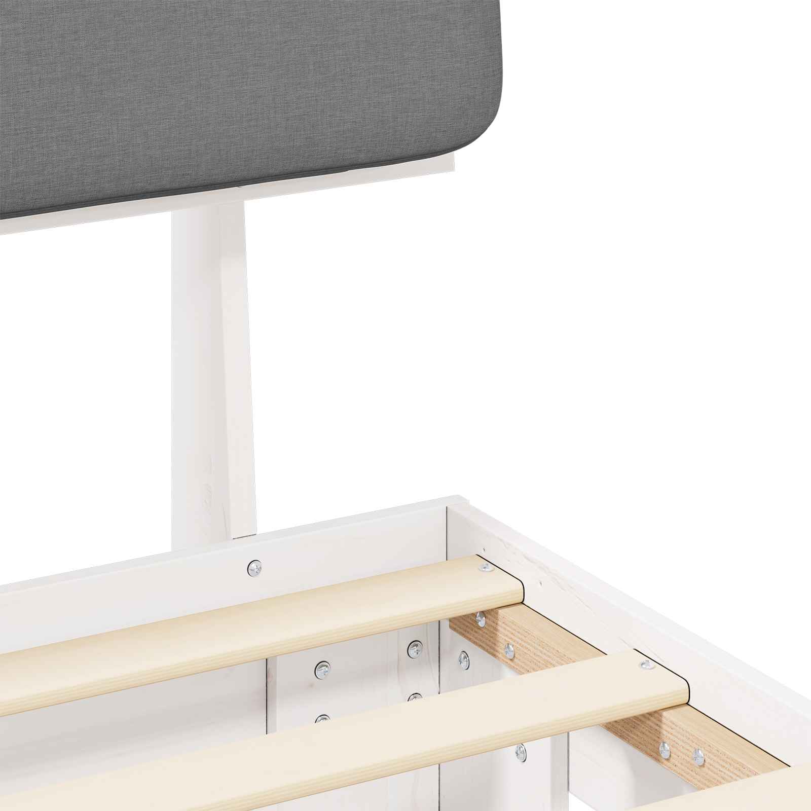 Bedframe met Gevoerd Hoofdgedeelte Lichtgrijs 80 x 200 cm is nu te koop bij PeponiXL, paradijselijk wonen!