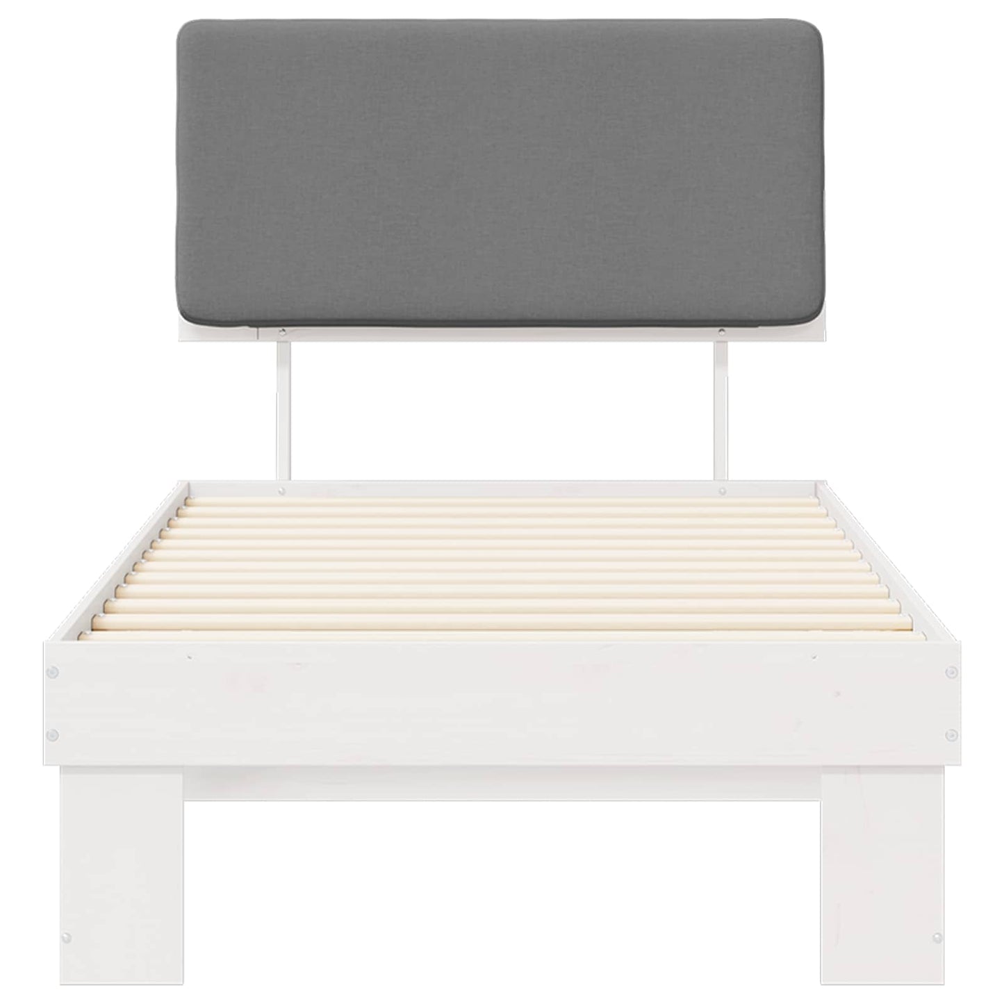 Bedframe met Gevoerd Hoofdgedeelte Lichtgrijs 90 x 190 cm is nu te koop bij PeponiXL, paradijselijk wonen!