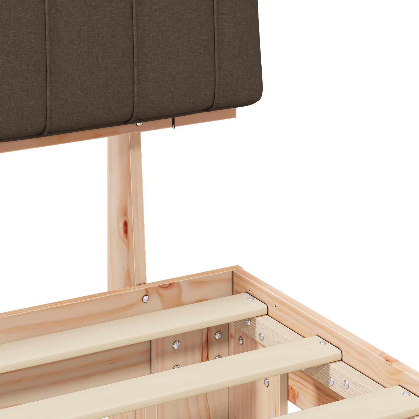 Bedframe met Gevoerd Hoofdgedeelte Taupe 160 x 200 cm is nu te koop bij PeponiXL, paradijselijk wonen!