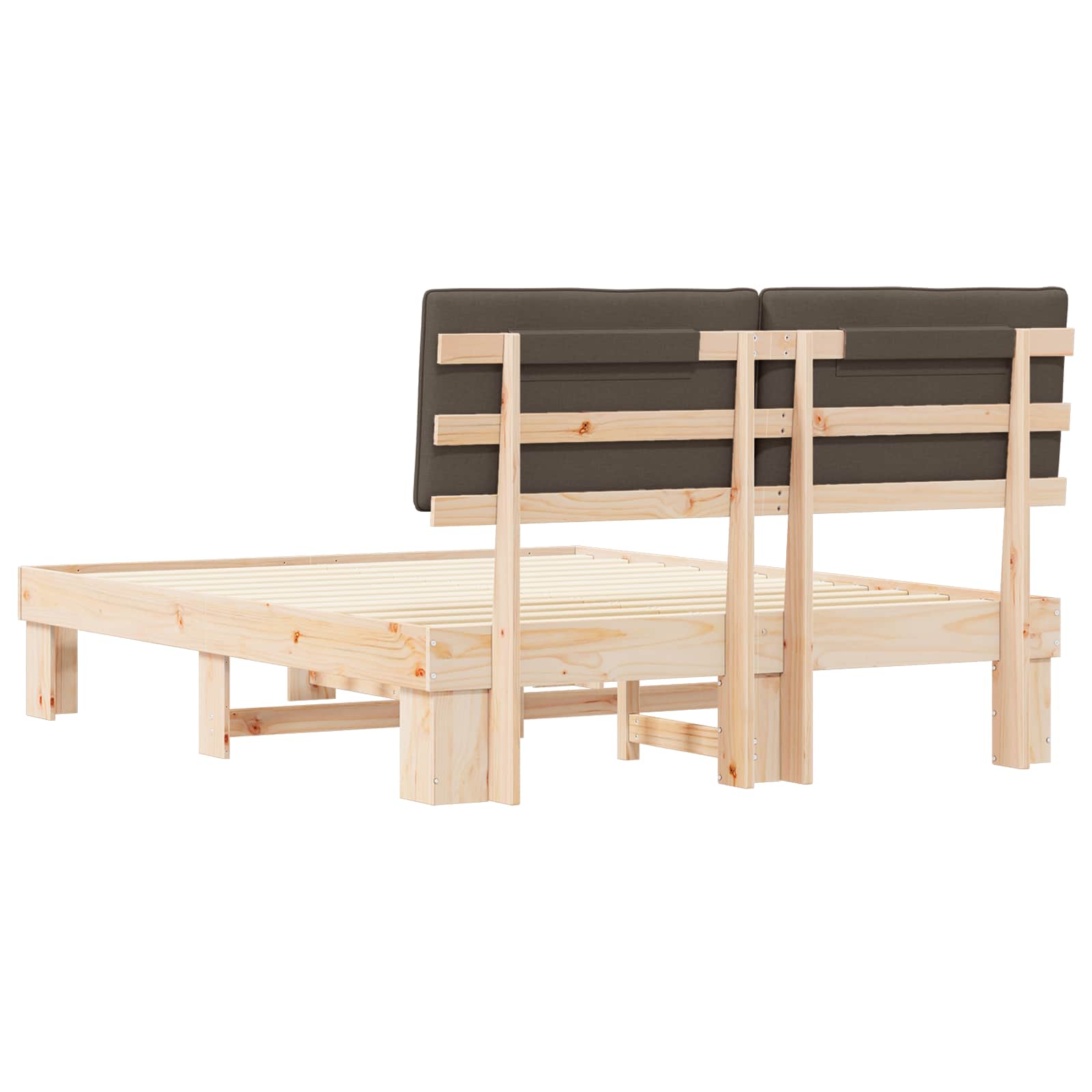 Bedframe met Gevoerd Hoofdgedeelte Taupe 160 x 200 cm is nu te koop bij PeponiXL, paradijselijk wonen!