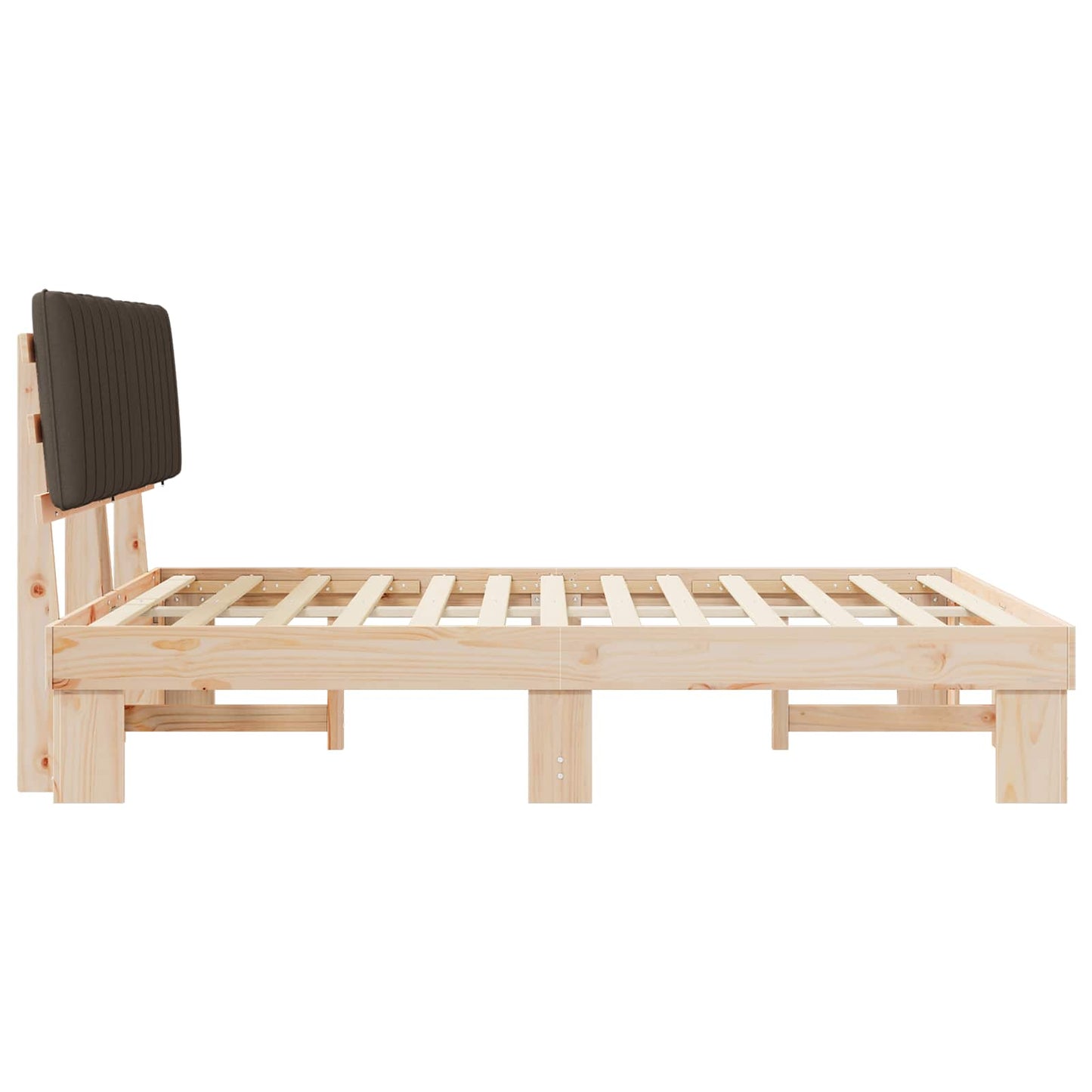 Bedframe met Gevoerd Hoofdgedeelte Taupe 160 x 200 cm is nu te koop bij PeponiXL, paradijselijk wonen!