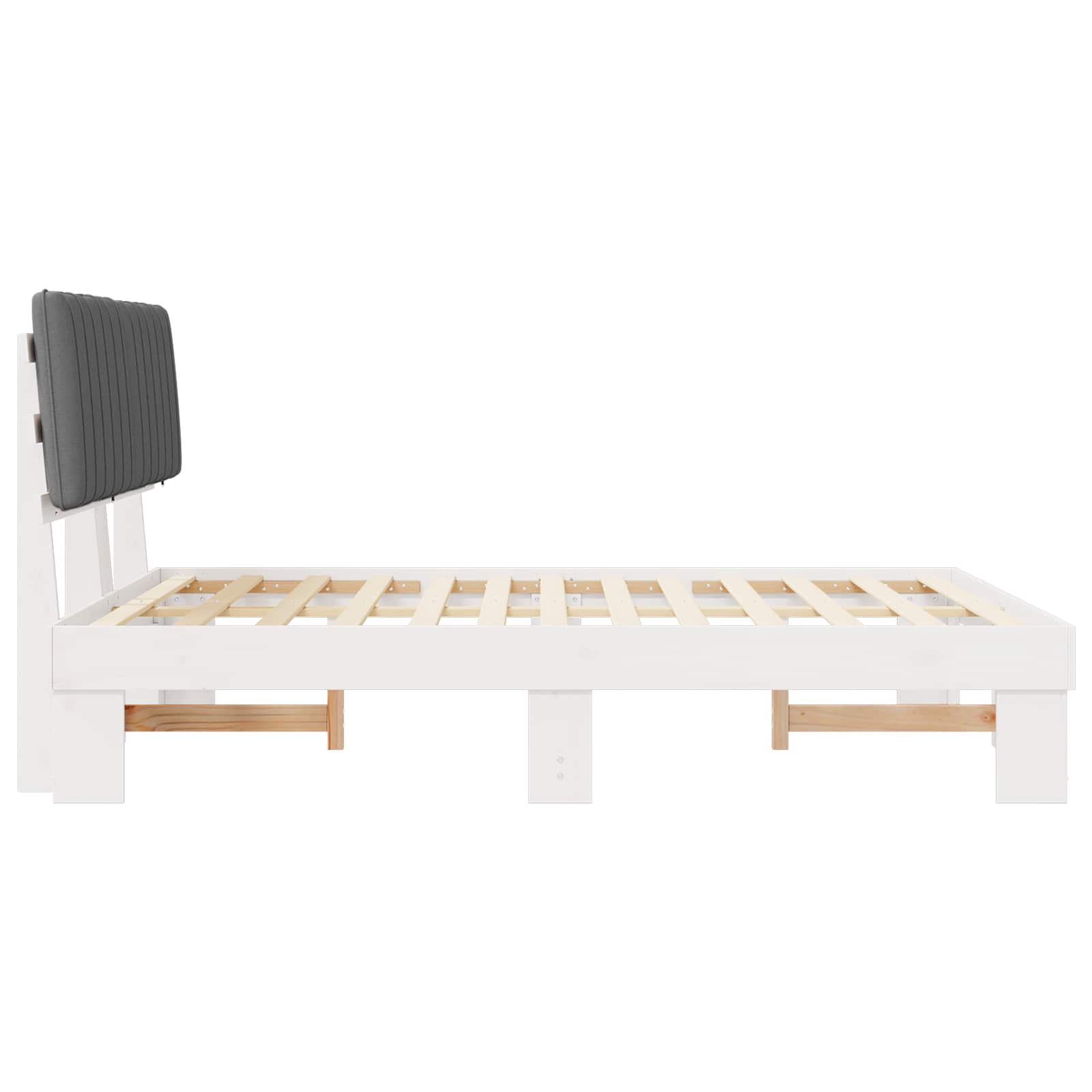 Bedframe met Gevoerd Hoofdgedeelte Lichtgrijs 160 x 200 cm is nu te koop bij PeponiXL, paradijselijk wonen!