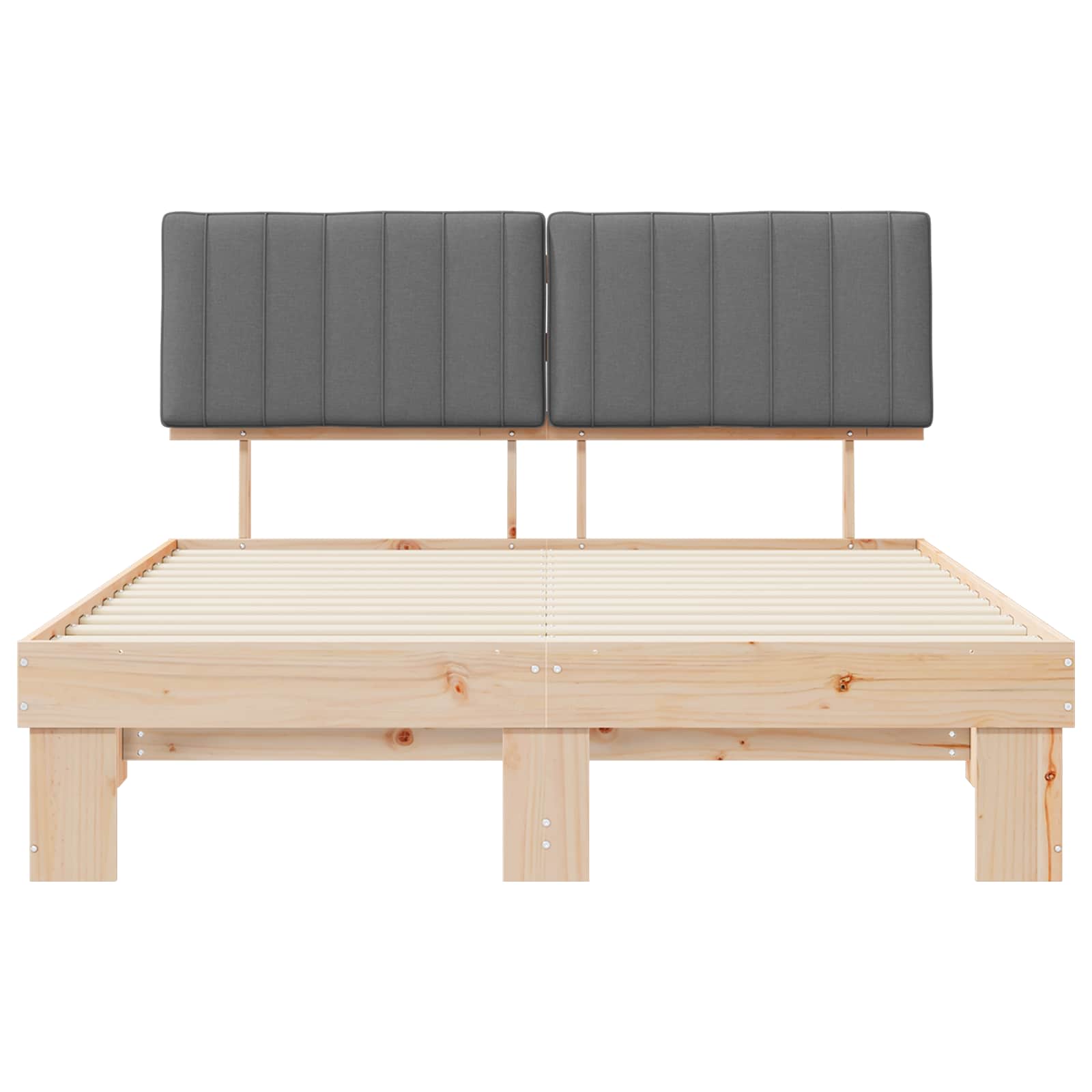 Bedframe met Gevoerd Hoofdgedeelte Lichtgrijs 150 x 200 cm is nu te koop bij PeponiXL, paradijselijk wonen!