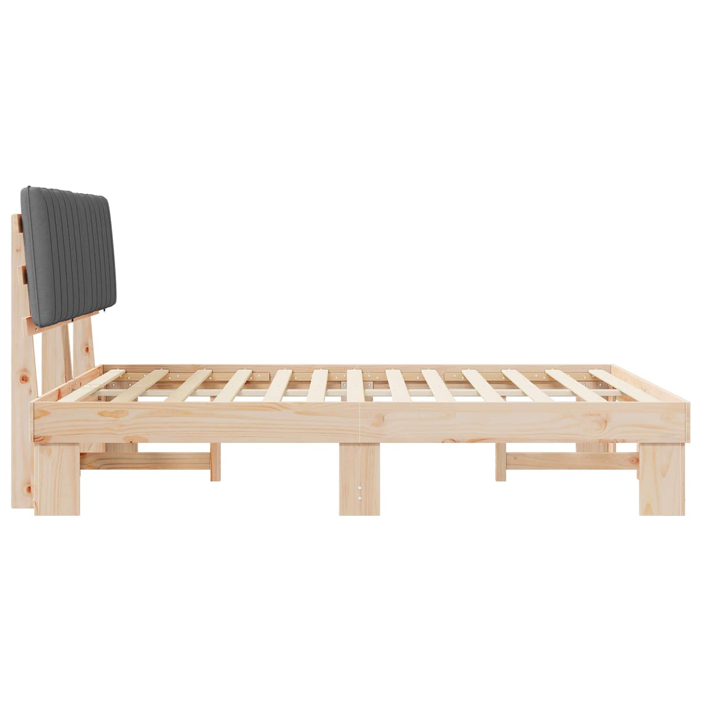Bedframe met Gevoerd Hoofdgedeelte Lichtgrijs 150 x 200 cm is nu te koop bij PeponiXL, paradijselijk wonen!
