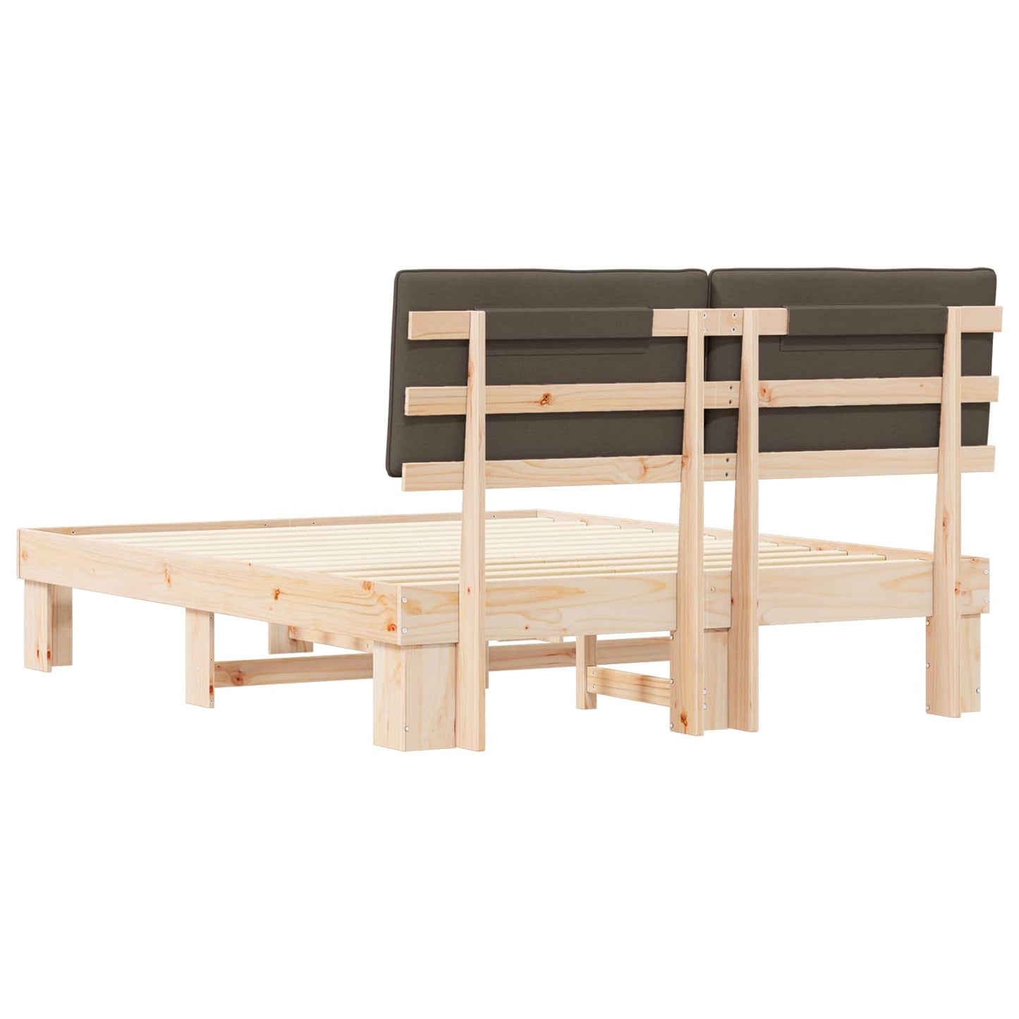 Bedframe met Gevoerd Hoofdgedeelte Taupe 150 x 200 cm is nu te koop bij PeponiXL, paradijselijk wonen!