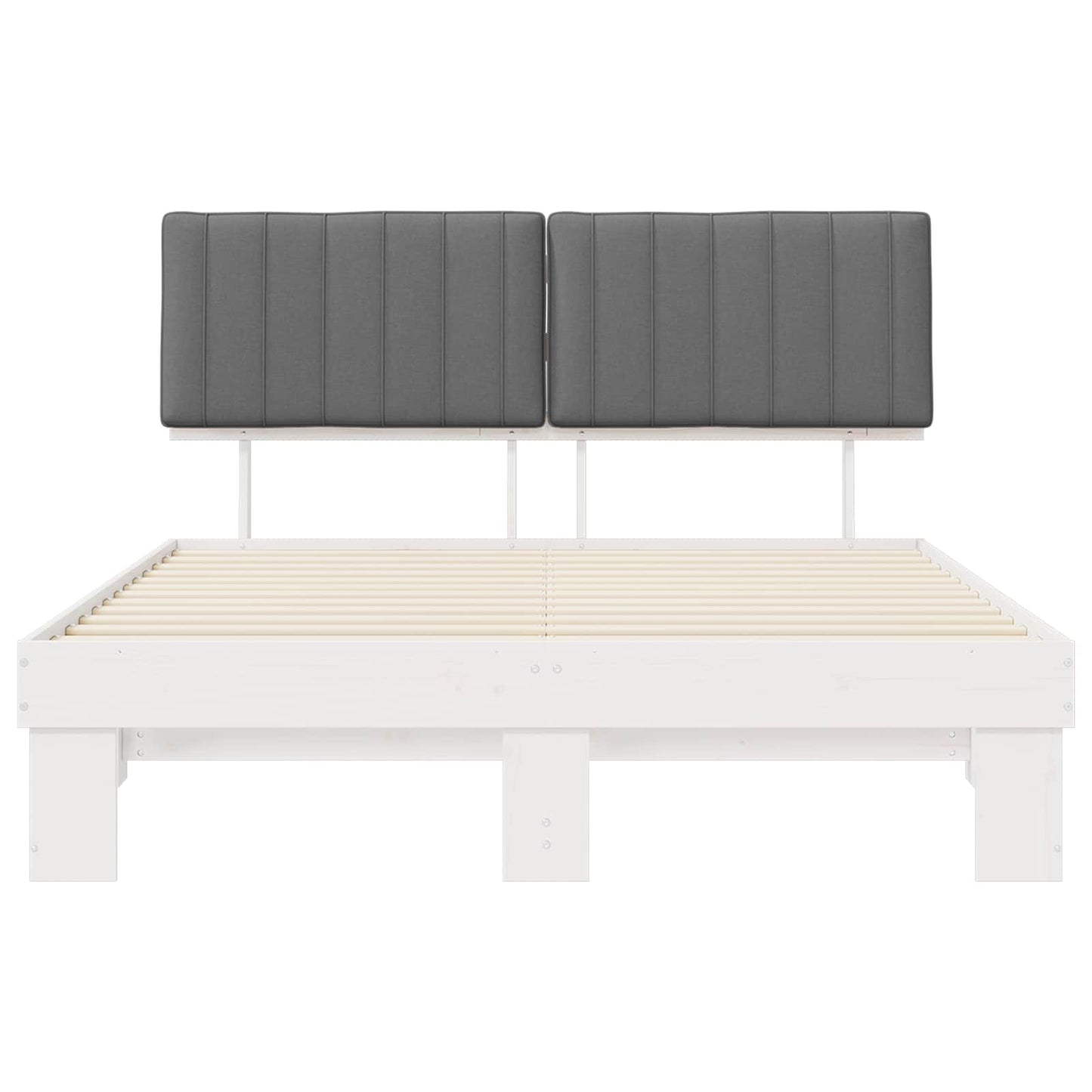 Bedframe met Gevoerd Hoofdgedeelte Lichtgrijs 150 x 200 cm is nu te koop bij PeponiXL, paradijselijk wonen!