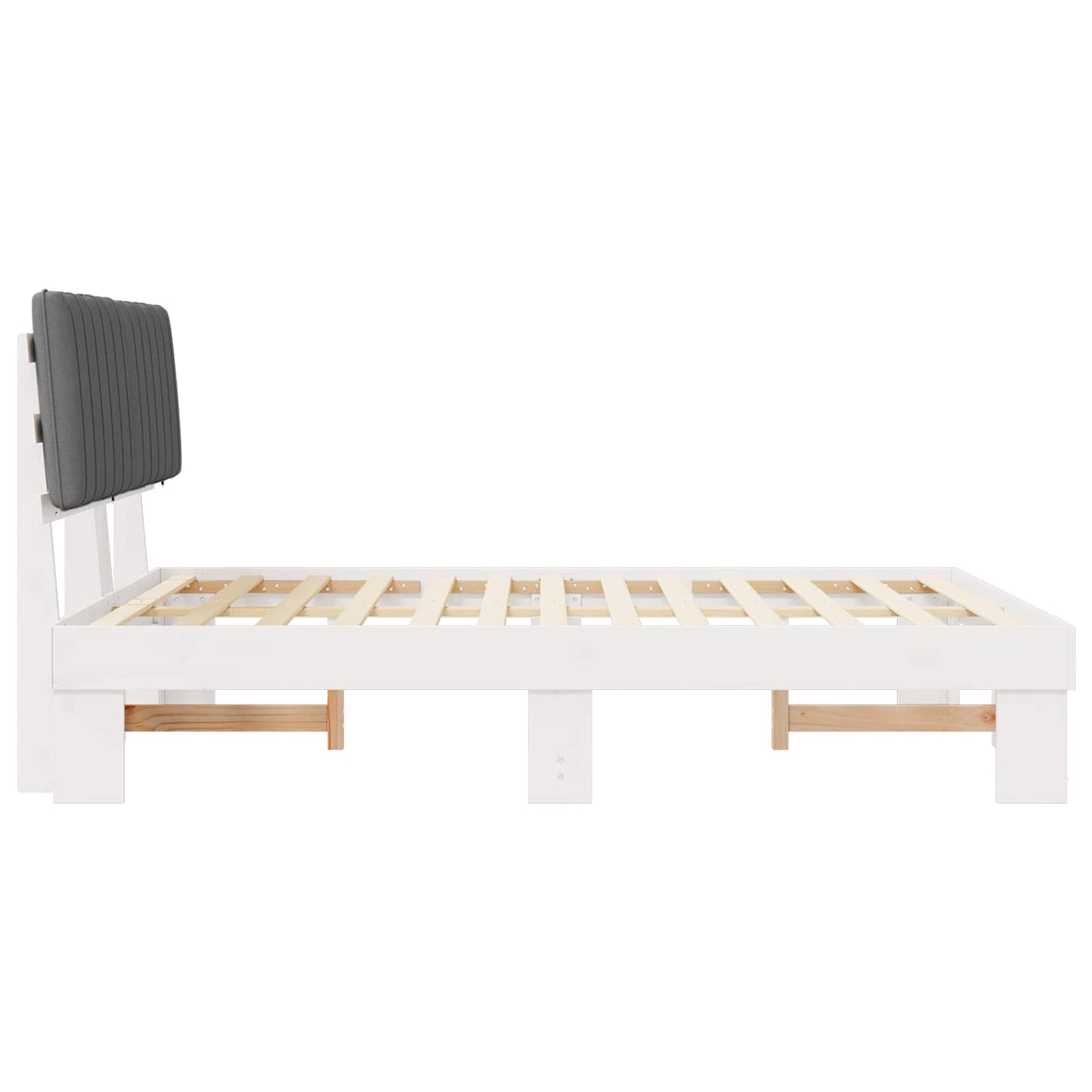 Bedframe met Gevoerd Hoofdgedeelte Lichtgrijs 150 x 200 cm is nu te koop bij PeponiXL, paradijselijk wonen!