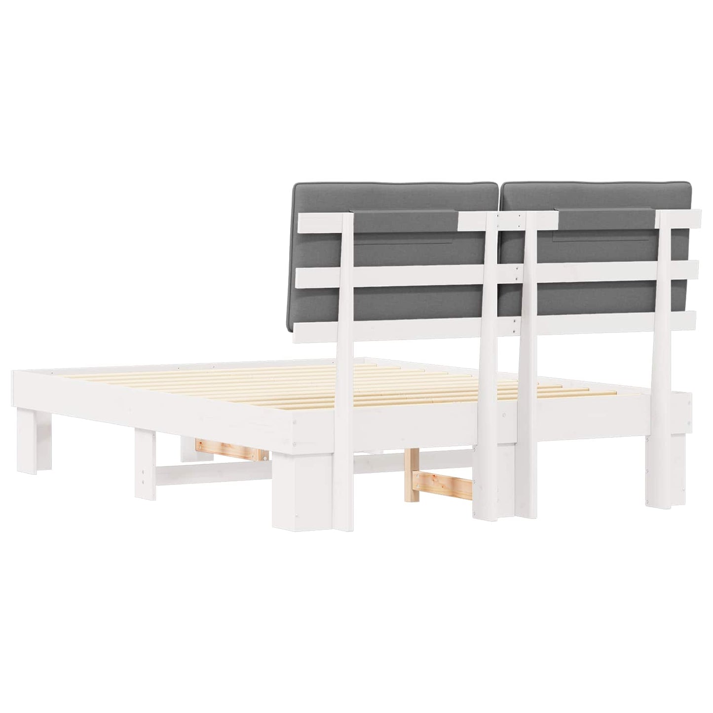 Bedframe met Gevoerd Hoofdgedeelte Lichtgrijs 140 x 200 cm is nu te koop bij PeponiXL, paradijselijk wonen!