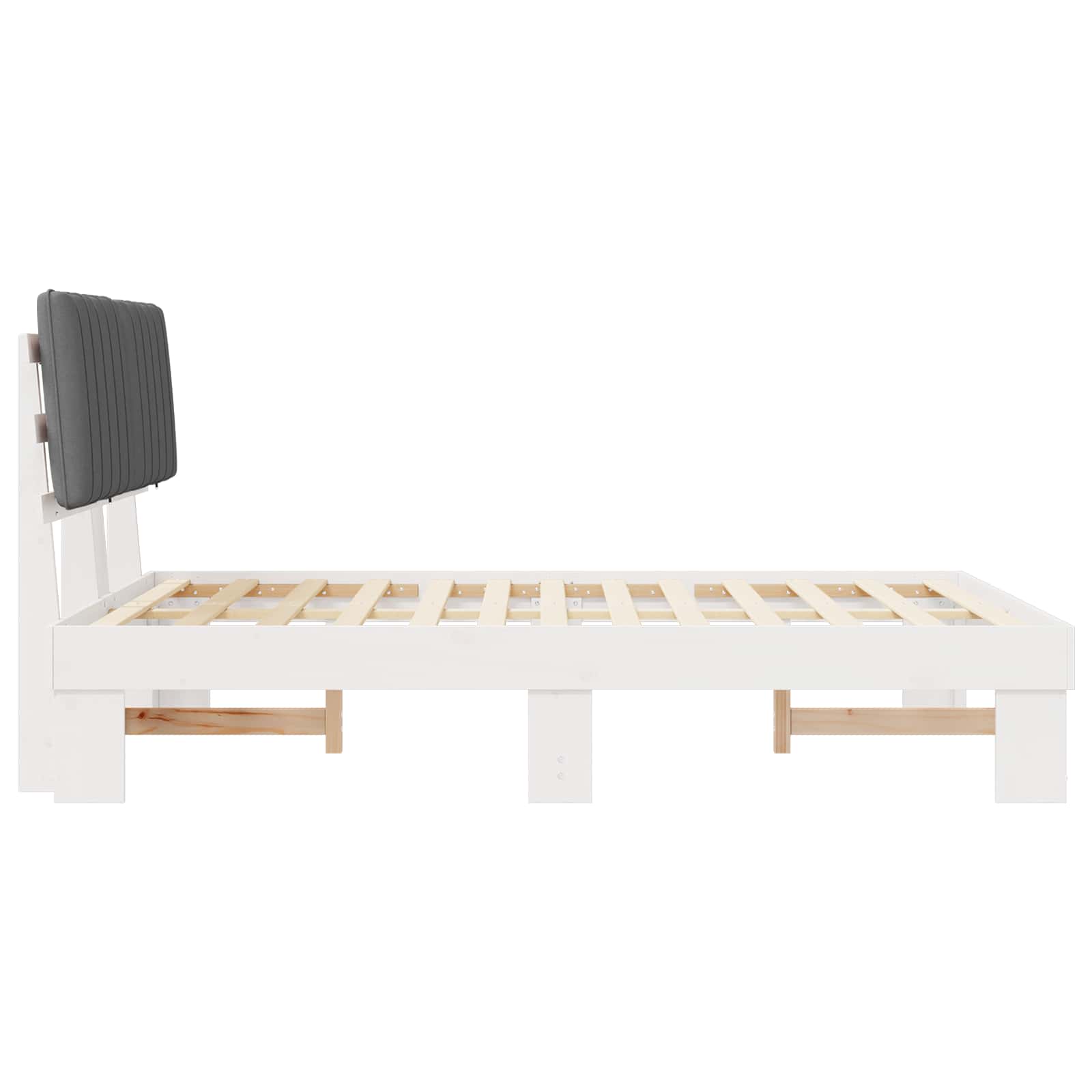 Bedframe met Gevoerd Hoofdgedeelte Lichtgrijs 140 x 200 cm is nu te koop bij PeponiXL, paradijselijk wonen!
