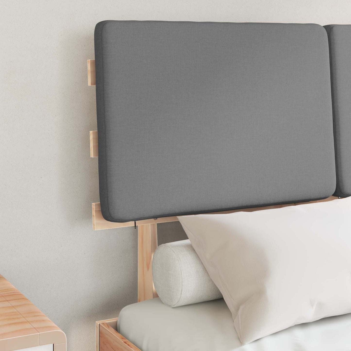 Bedframe met Gevoerd Hoofdgedeelte Lichtgrijs 120 x 200 cm is nu te koop bij PeponiXL, paradijselijk wonen!