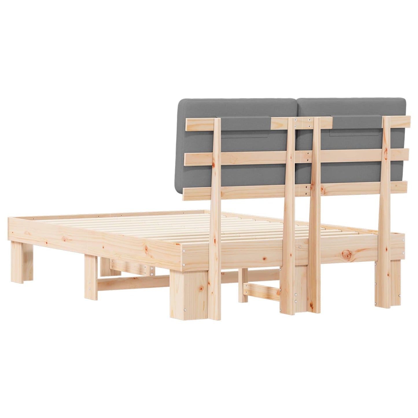 Bedframe met Gevoerd Hoofdgedeelte Lichtgrijs 120 x 200 cm is nu te koop bij PeponiXL, paradijselijk wonen!
