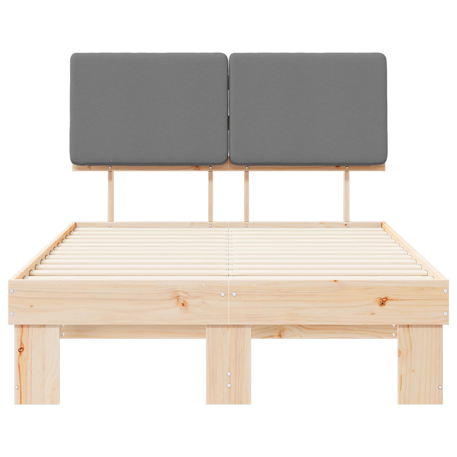 Bedframe met Gevoerd Hoofdgedeelte Lichtgrijs 120 x 200 cm is nu te koop bij PeponiXL, paradijselijk wonen!