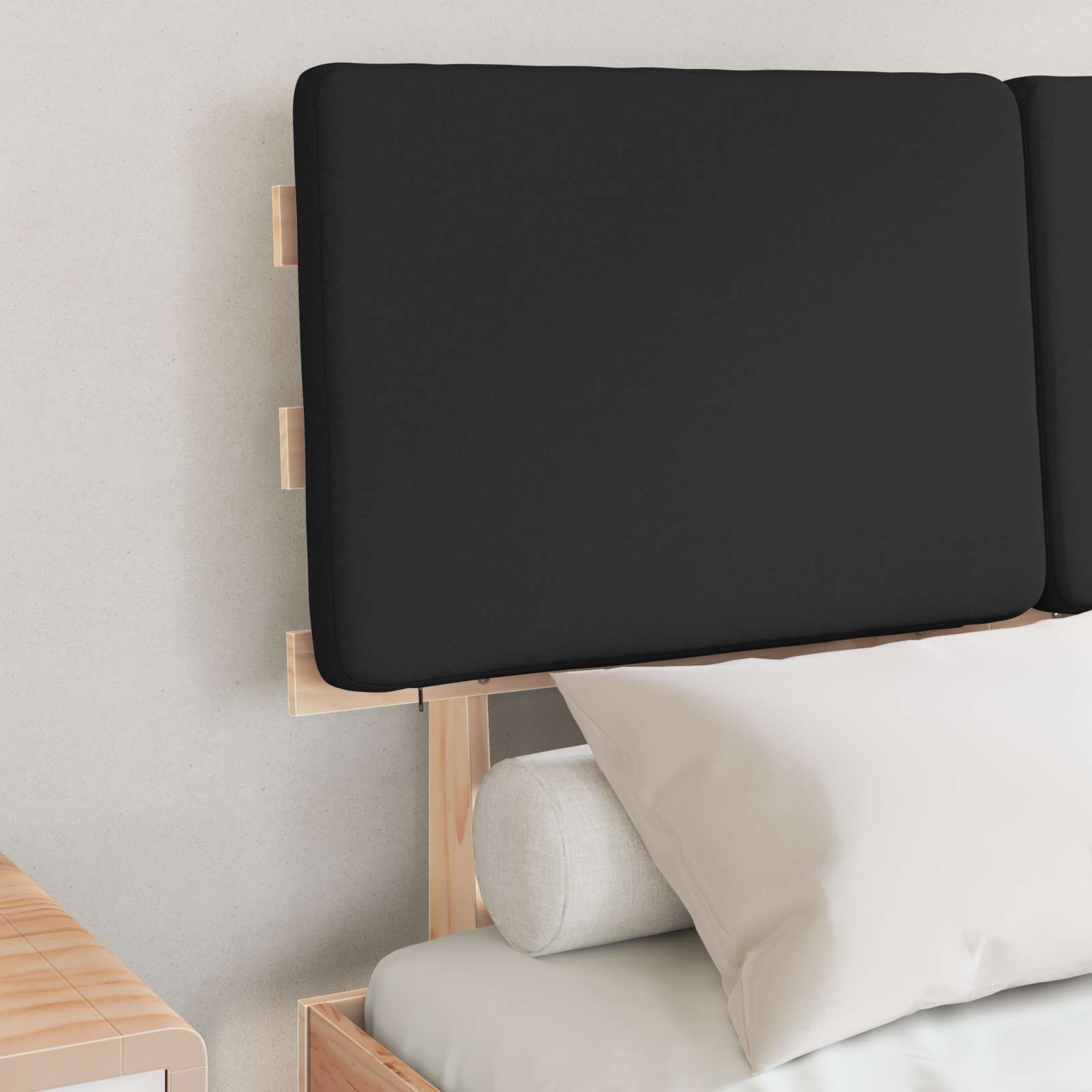 Bedframe met Gevoerd Hoofdgedeelte Zwart 120 x 200 cm is nu te koop bij PeponiXL, paradijselijk wonen!