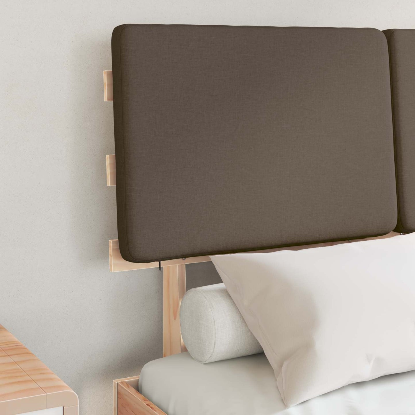 Bedframe met Gevoerd Hoofdgedeelte Taupe 120 x 200 cm is nu te koop bij PeponiXL, paradijselijk wonen!