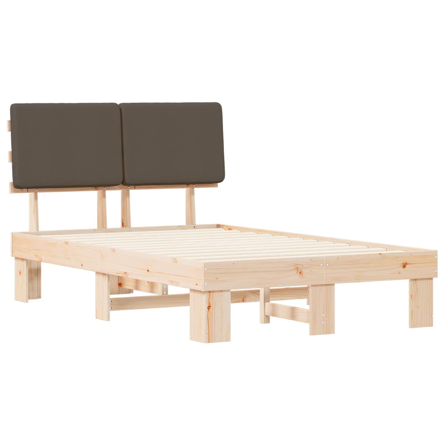 Bedframe met Gevoerd Hoofdgedeelte Taupe 120 x 200 cm is nu te koop bij PeponiXL, paradijselijk wonen!