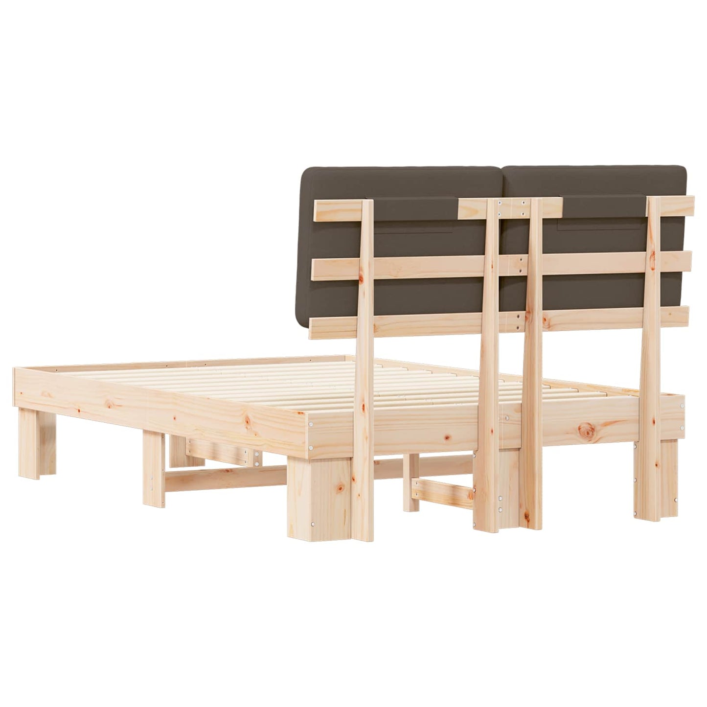 Bedframe met Gevoerd Hoofdgedeelte Taupe 120 x 200 cm is nu te koop bij PeponiXL, paradijselijk wonen!