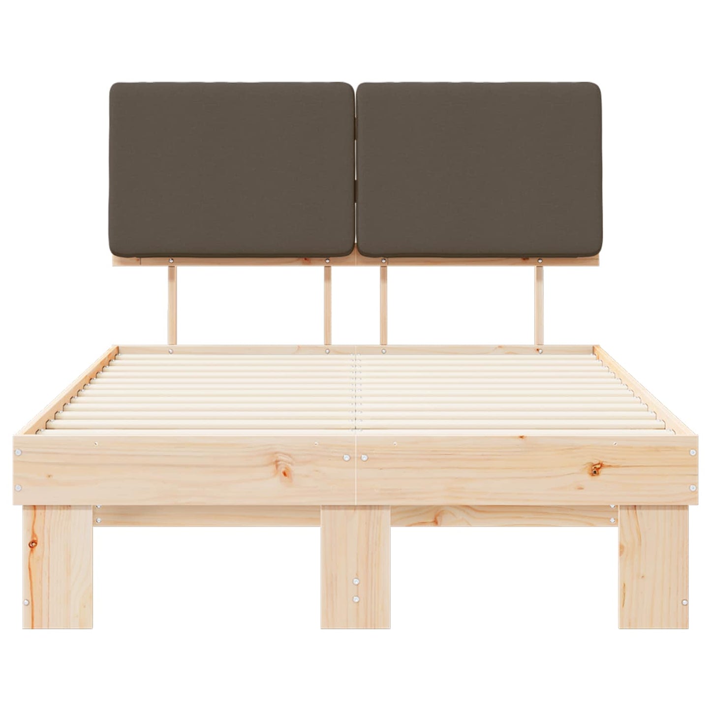 Bedframe met Gevoerd Hoofdgedeelte Taupe 120 x 200 cm is nu te koop bij PeponiXL, paradijselijk wonen!
