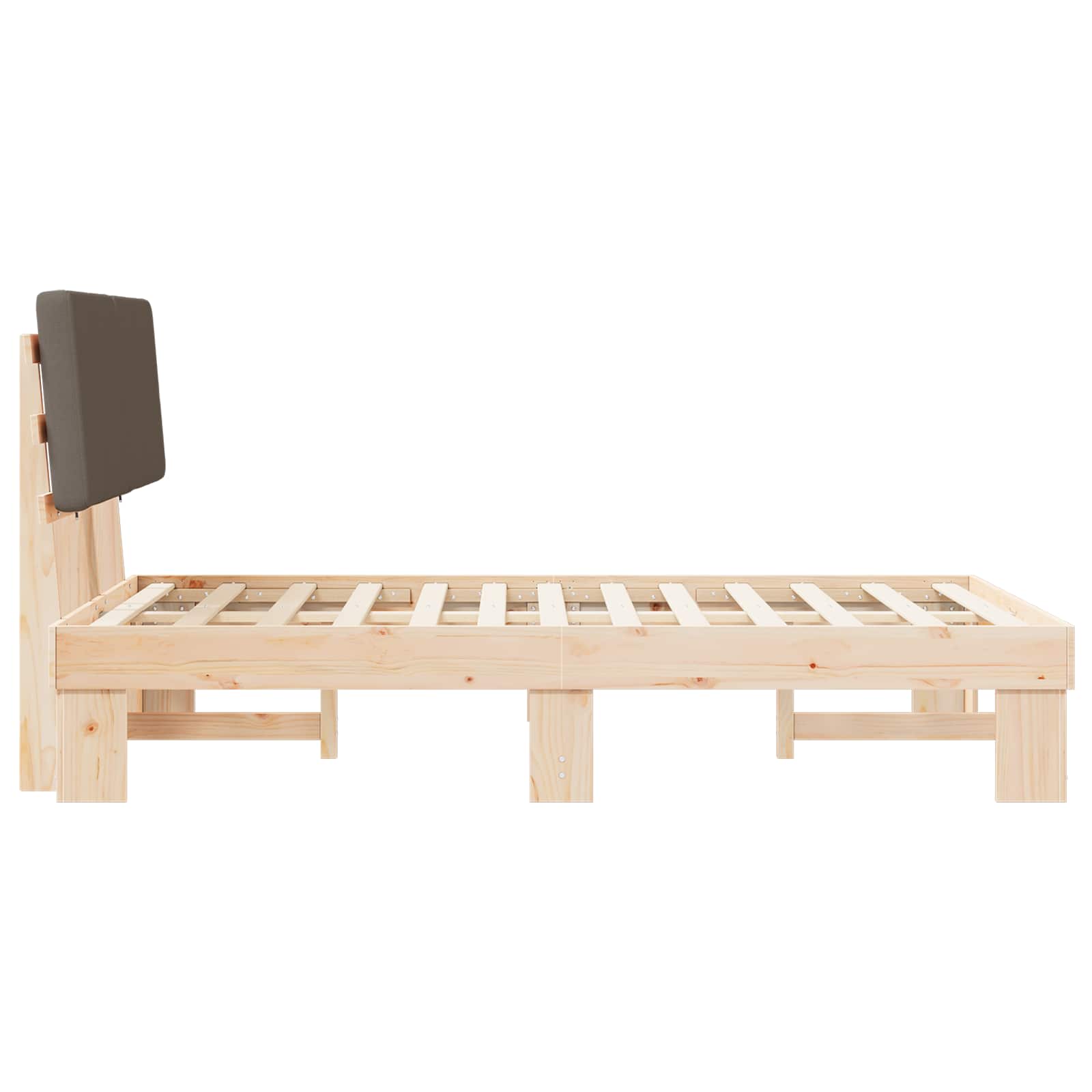 Bedframe met Gevoerd Hoofdgedeelte Taupe 120 x 200 cm is nu te koop bij PeponiXL, paradijselijk wonen!