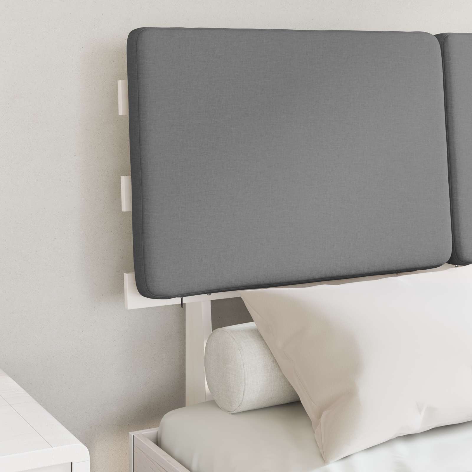 Bedframe met Gevoerd Hoofdgedeelte Lichtgrijs 120 x 200 cm is nu te koop bij PeponiXL, paradijselijk wonen!