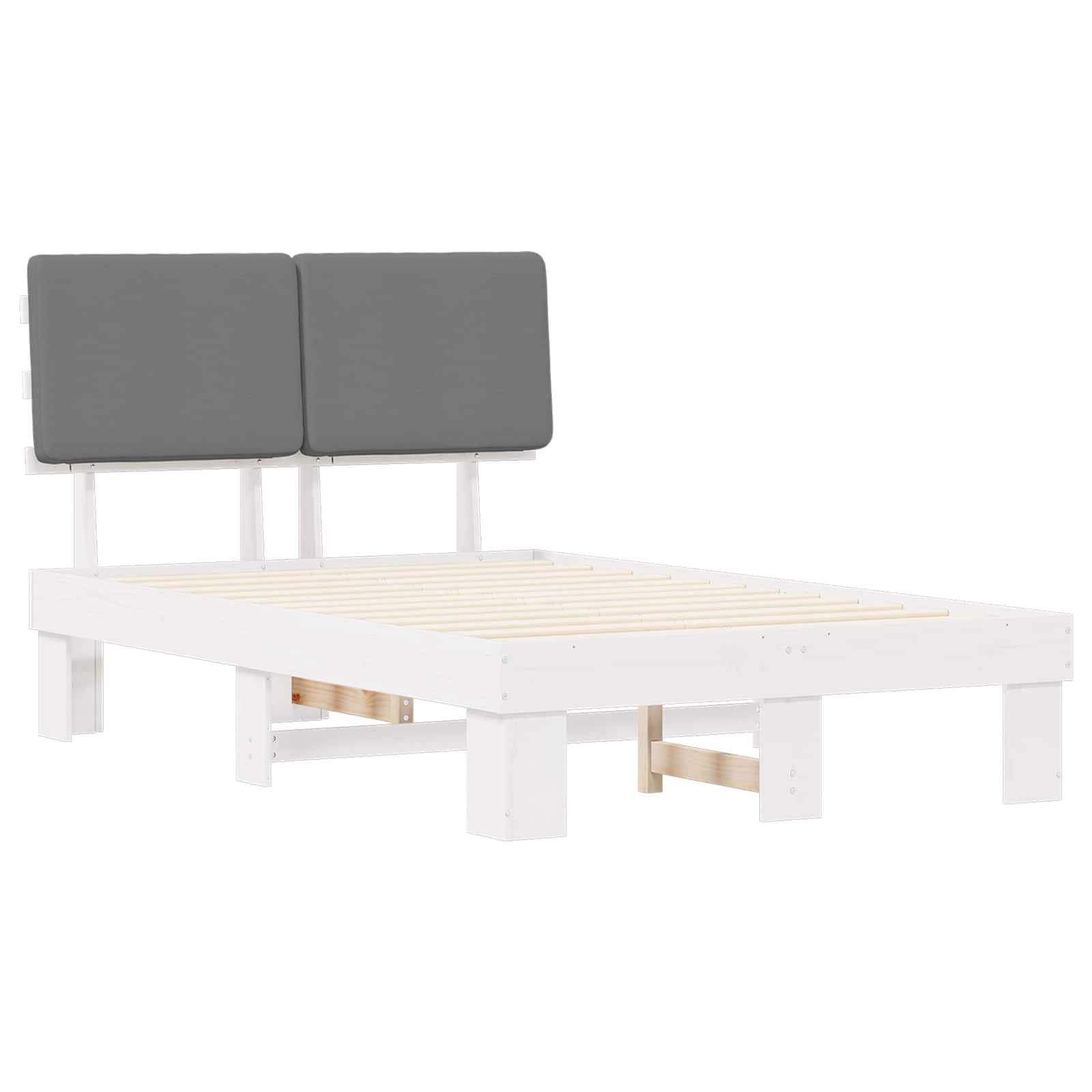 Bedframe met Gevoerd Hoofdgedeelte Lichtgrijs 120 x 200 cm is nu te koop bij PeponiXL, paradijselijk wonen!