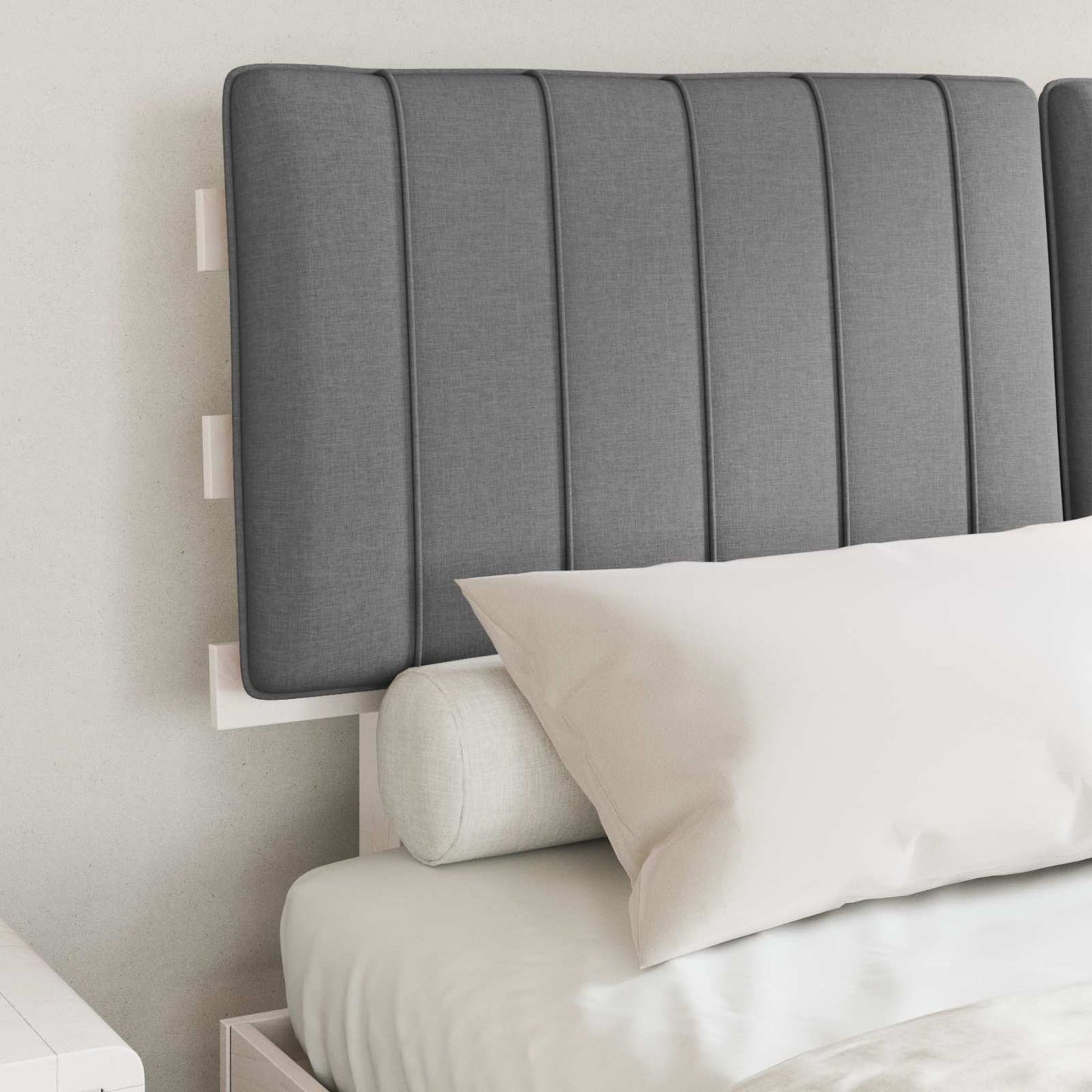 Bedframe met Gevoerd Hoofdgedeelte Lichtgrijs 140 x 190 cm is nu te koop bij PeponiXL, paradijselijk wonen!