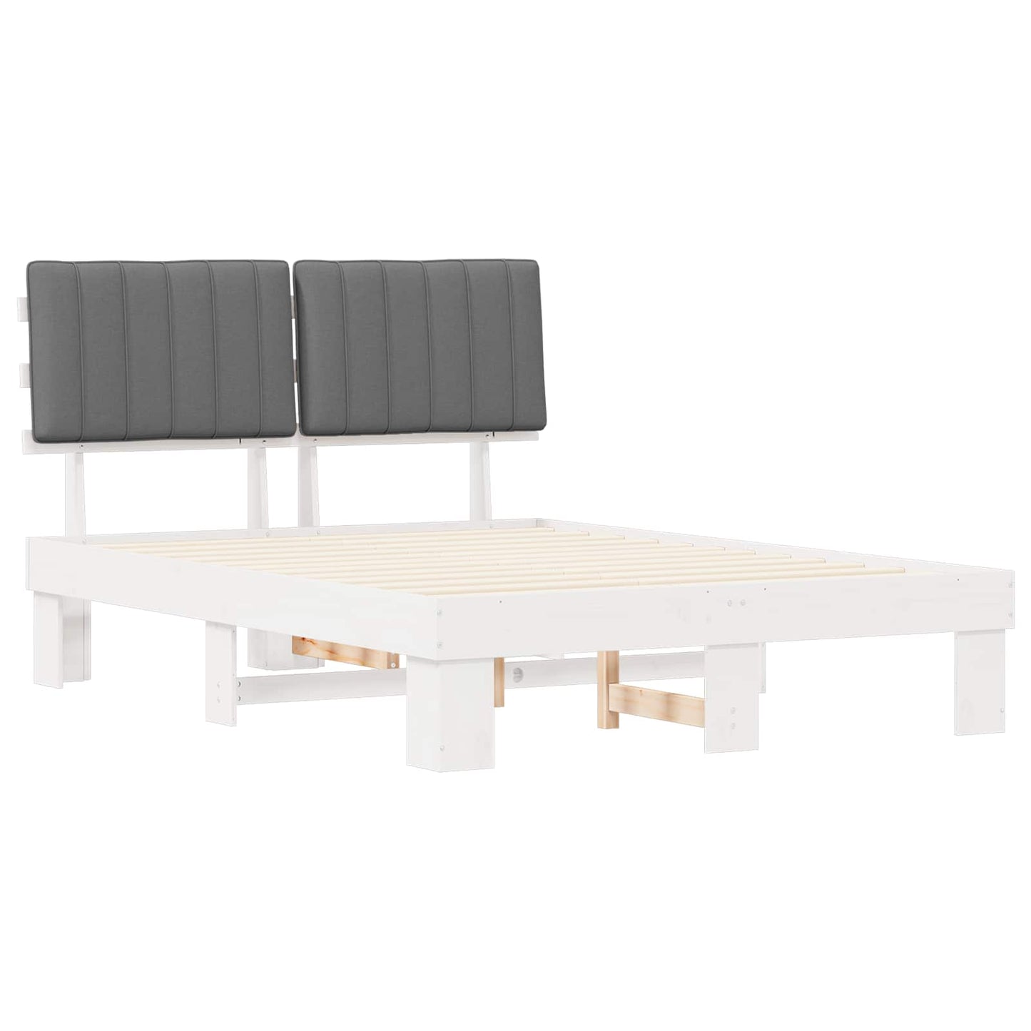 Bedframe met Gevoerd Hoofdgedeelte Lichtgrijs 140 x 190 cm is nu te koop bij PeponiXL, paradijselijk wonen!