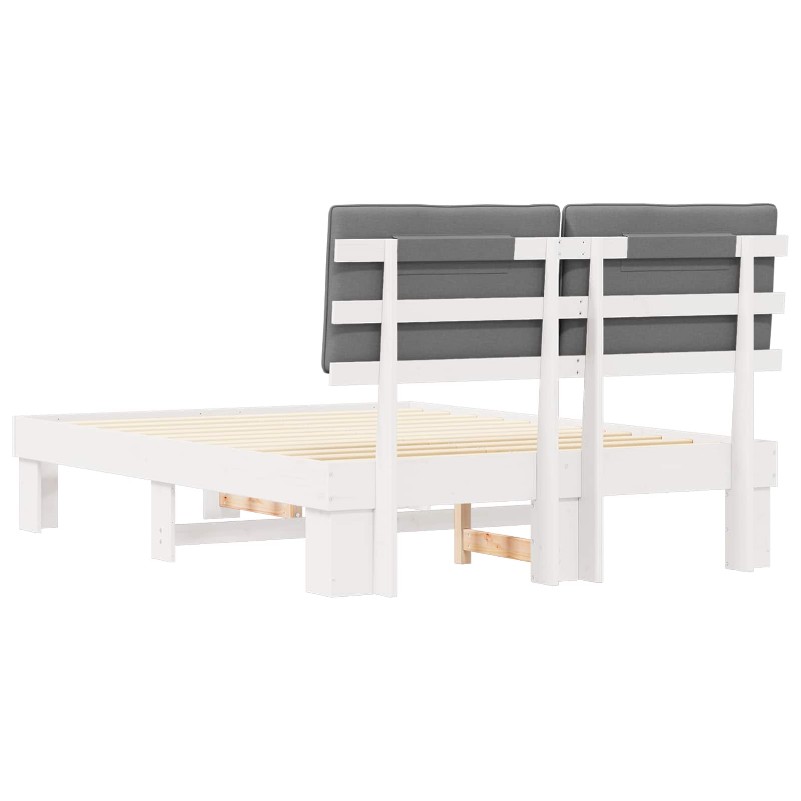 Bedframe met Gevoerd Hoofdgedeelte Lichtgrijs 140 x 190 cm is nu te koop bij PeponiXL, paradijselijk wonen!