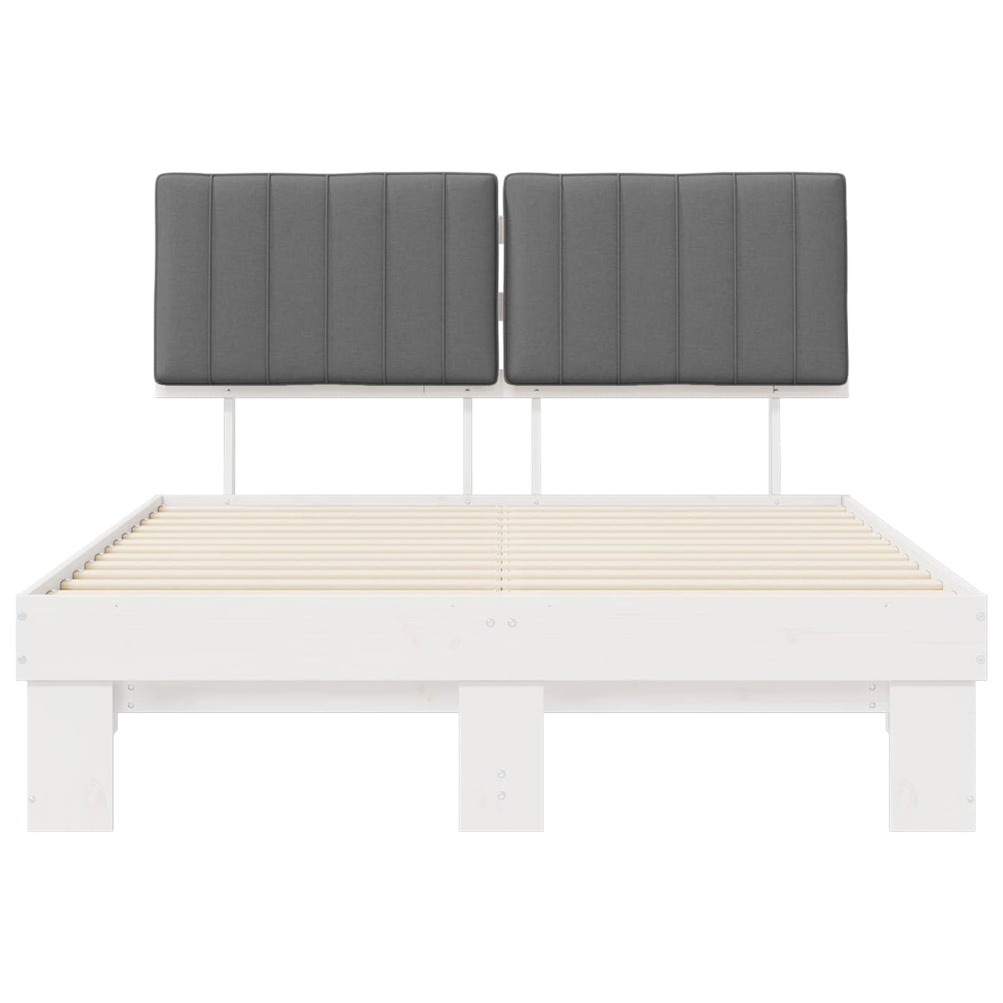 Bedframe met Gevoerd Hoofdgedeelte Lichtgrijs 140 x 190 cm is nu te koop bij PeponiXL, paradijselijk wonen!