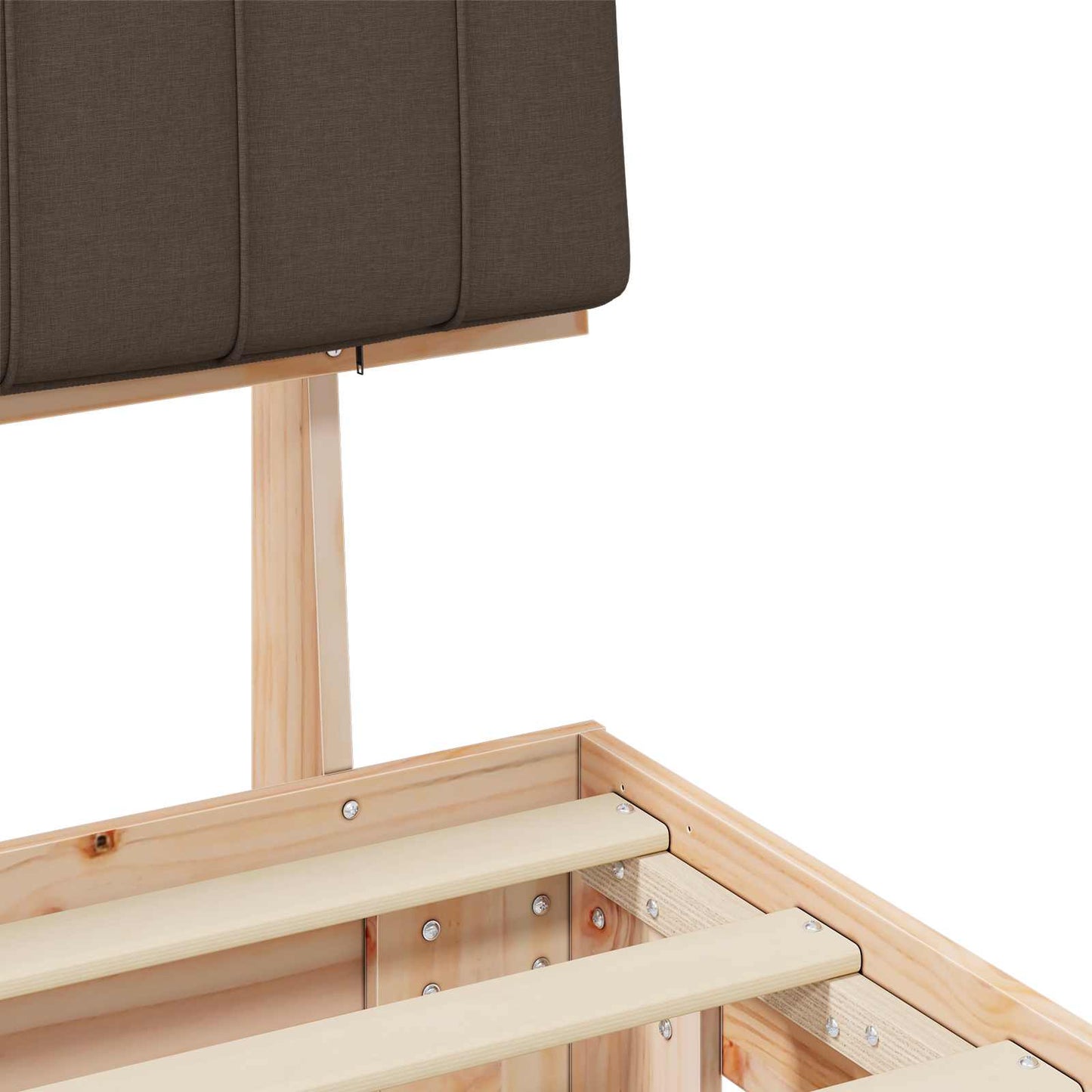 Bedframe met Gevoerd Hoofdgedeelte Taupe 135 x 190 cm is nu te koop bij PeponiXL, paradijselijk wonen!