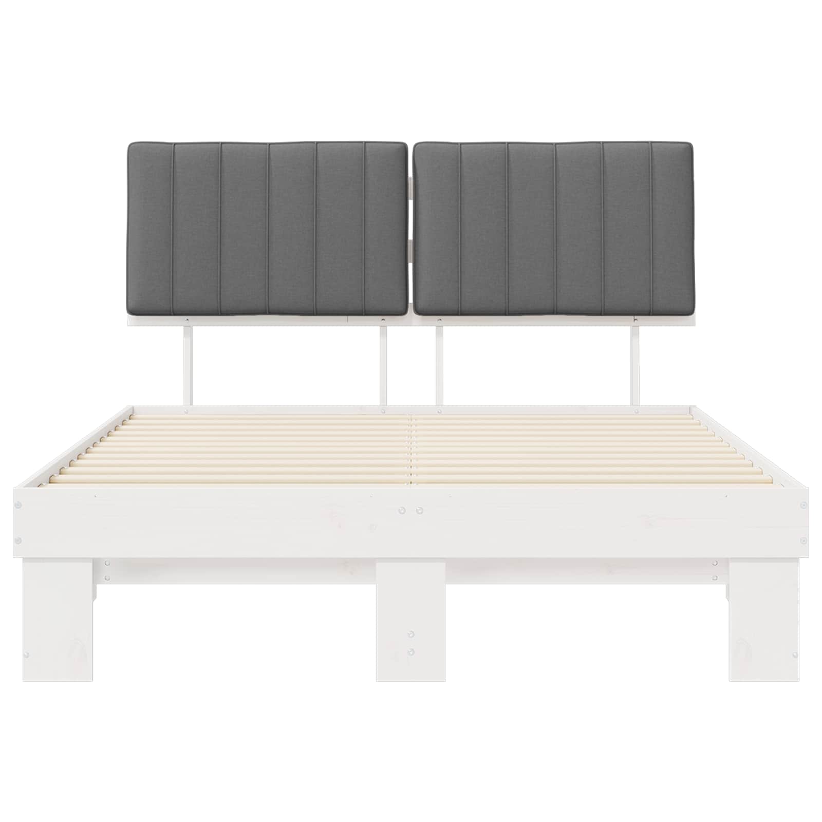 Bedframe met Gevoerd Hoofdgedeelte Lichtgrijs 135 x 190 cm is nu te koop bij PeponiXL, paradijselijk wonen!