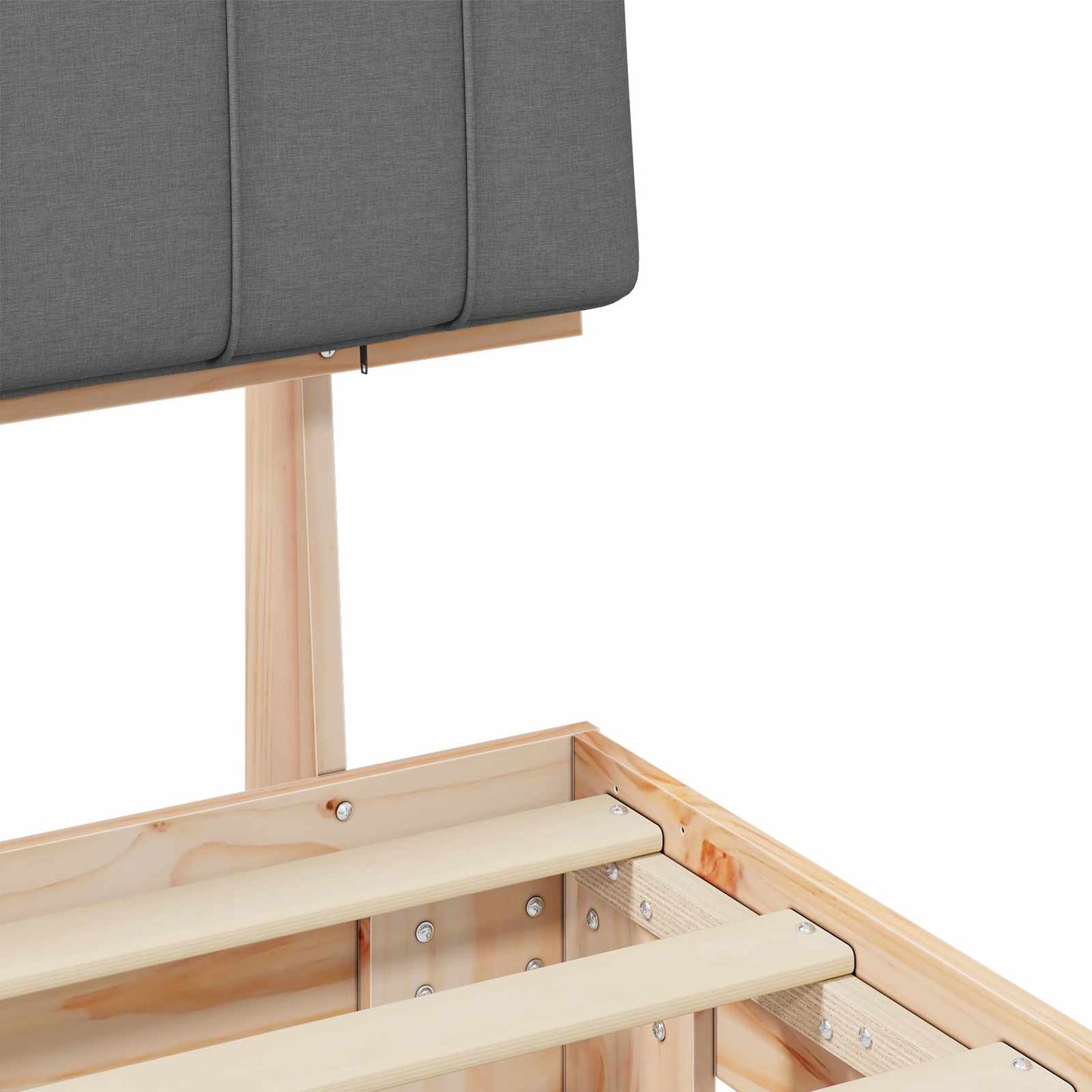 Bedframe met Gevoerd Hoofdgedeelte Lichtgrijs 120 x 190 cm is nu te koop bij PeponiXL, paradijselijk wonen!