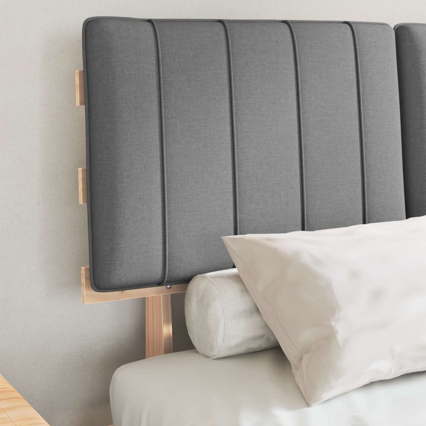 Bedframe met Gevoerd Hoofdgedeelte Lichtgrijs 120 x 190 cm is nu te koop bij PeponiXL, paradijselijk wonen!