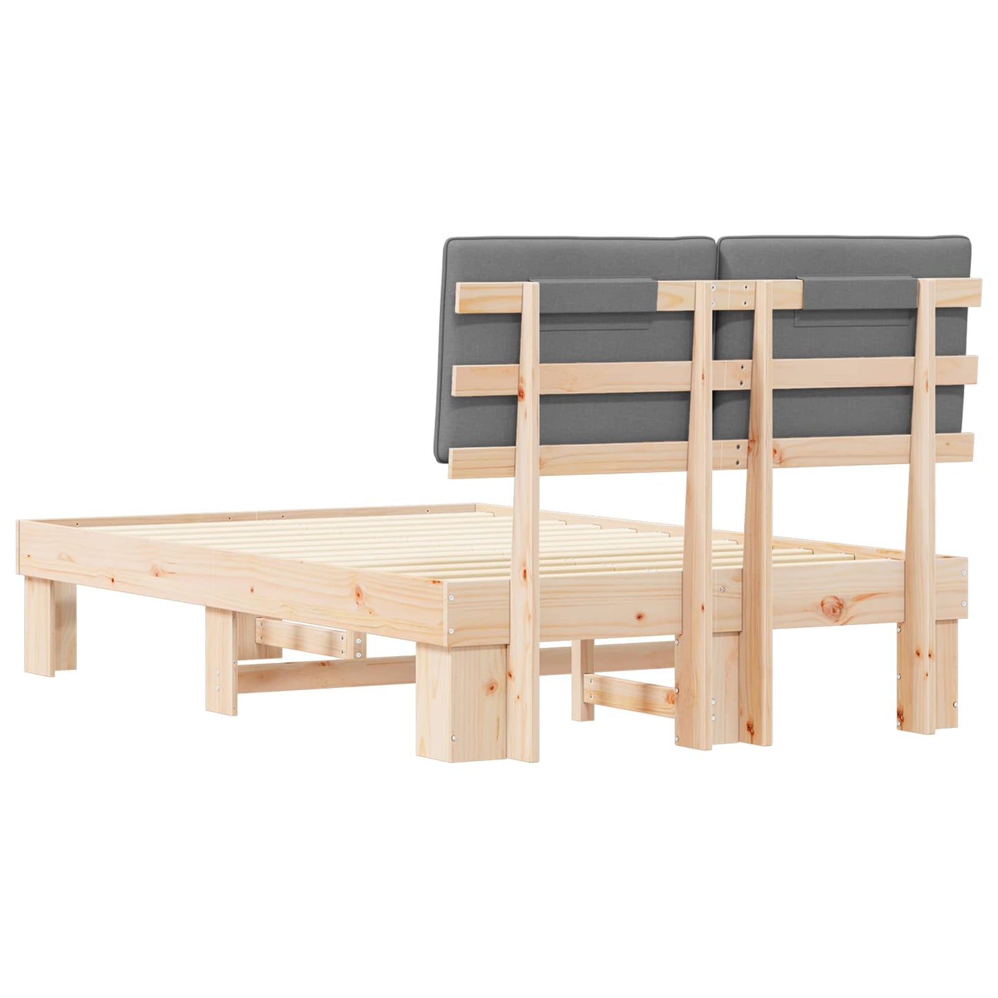 Bedframe met Gevoerd Hoofdgedeelte Lichtgrijs 120 x 190 cm is nu te koop bij PeponiXL, paradijselijk wonen!
